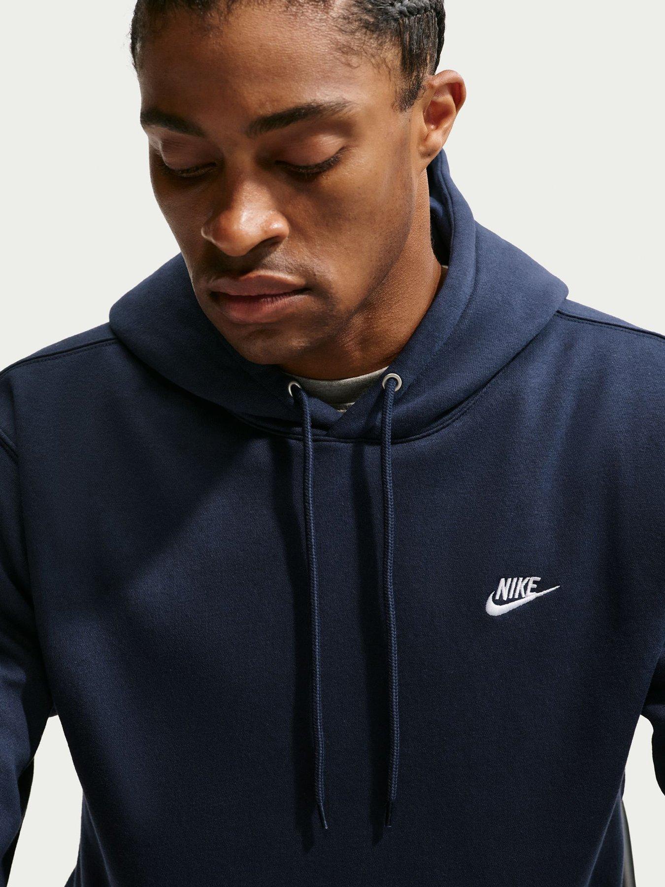 Image 5 of 5 of Nike Mens Club Pullover Hoodie - Blue