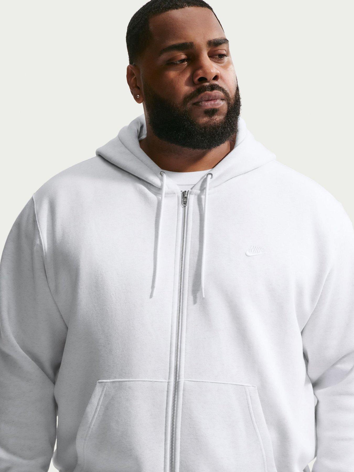 Nike Mens Club Full Zip Hoodie - Grey