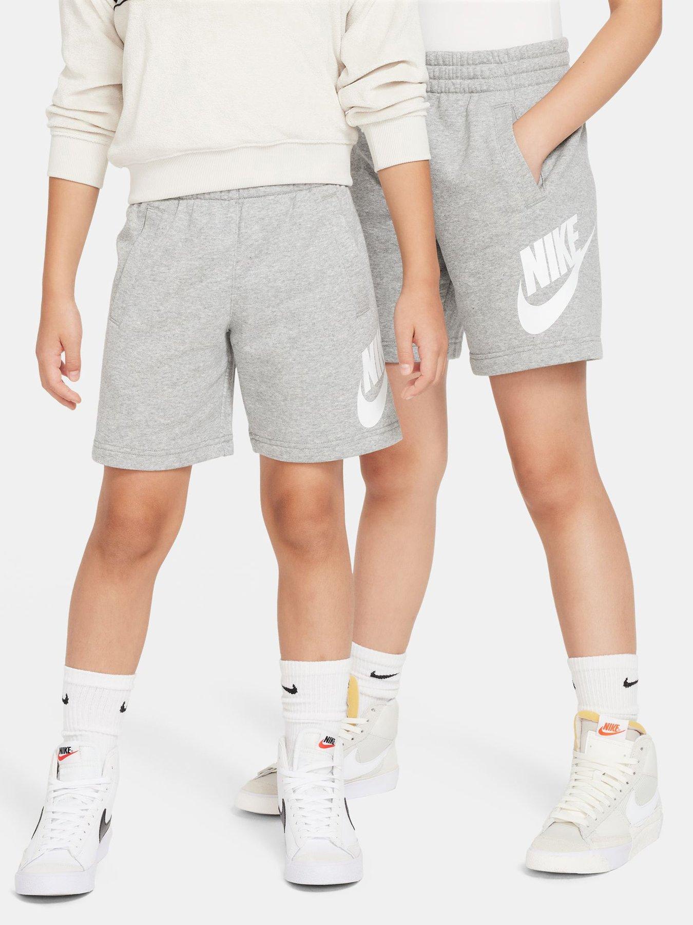 Nike Big Kids Sportswear Club French Terry Shorts - Grey
