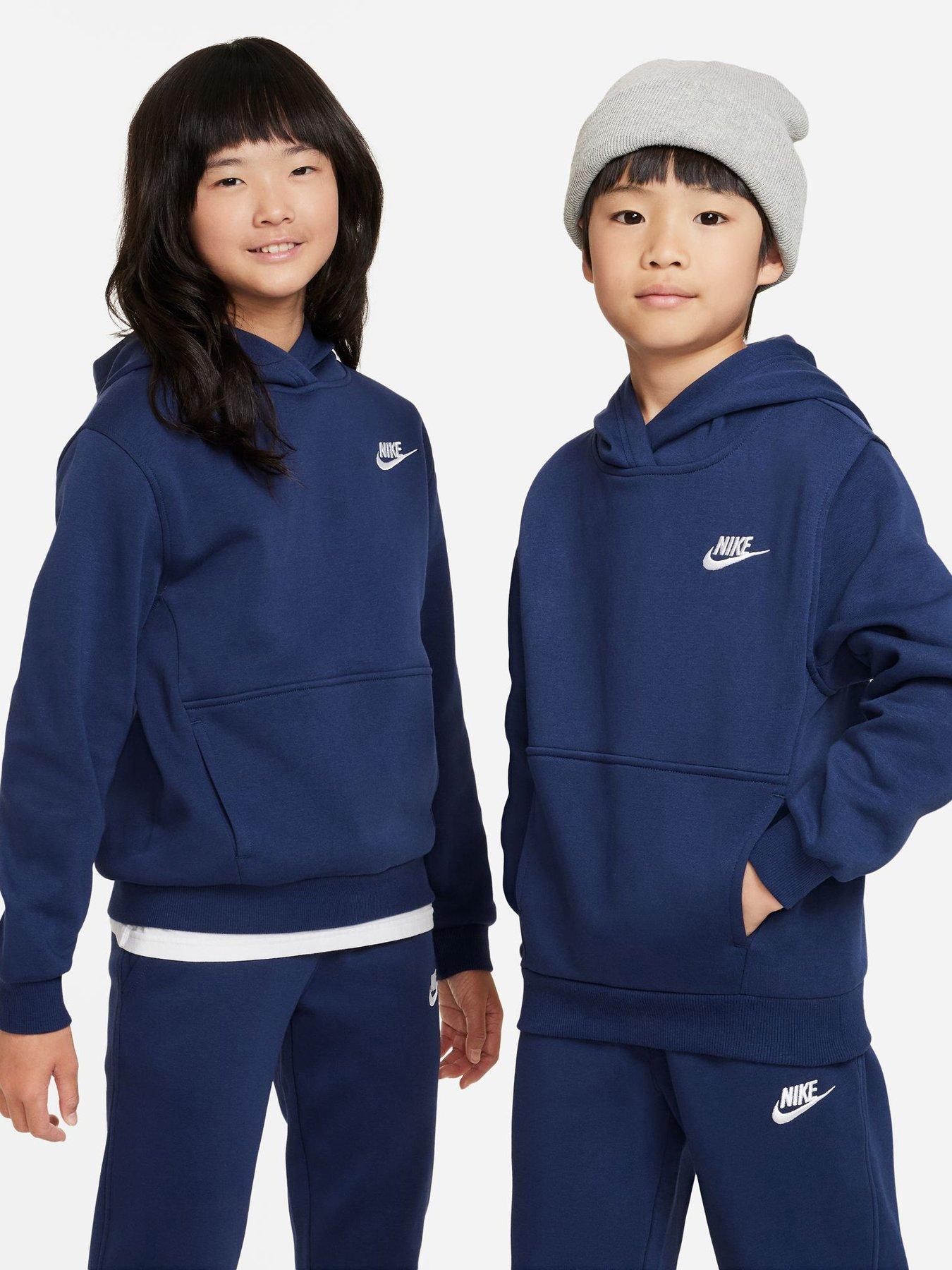 Image 1 of 5 of Nike Big Kids Sportswear Club Pullover Hoodie - Navy