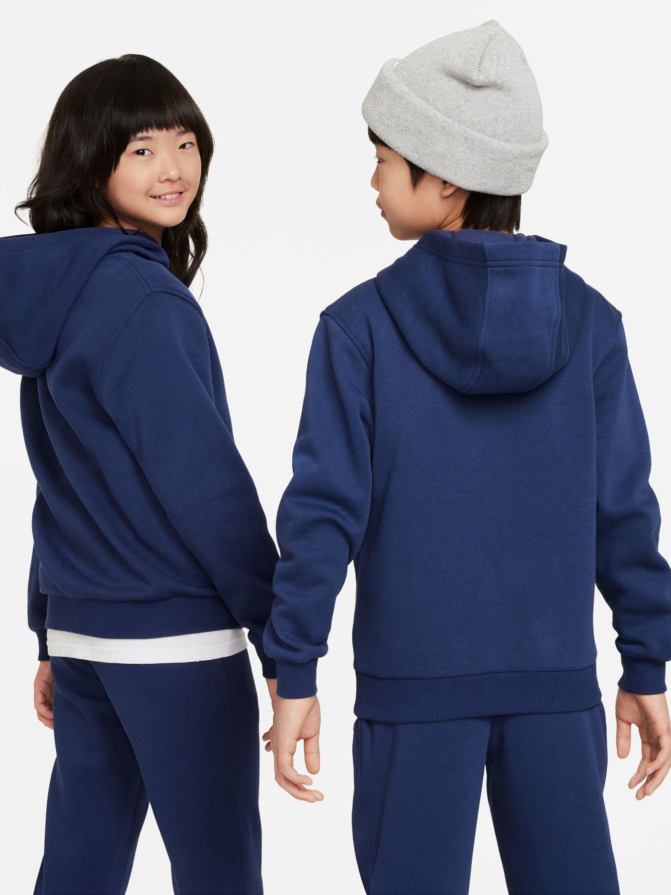 Image 2 of 5 of Nike Big Kids Sportswear Club Pullover Hoodie - Navy