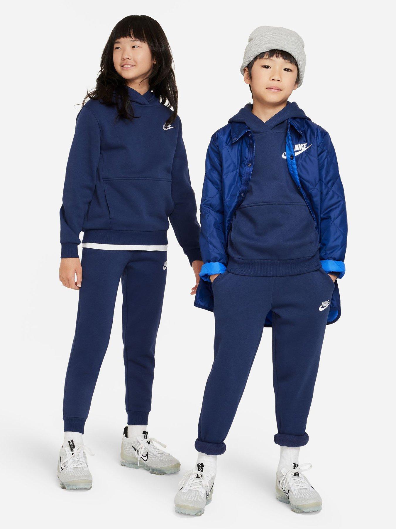 Image 3 of 5 of Nike Big Kids Sportswear Club Pullover Hoodie - Navy