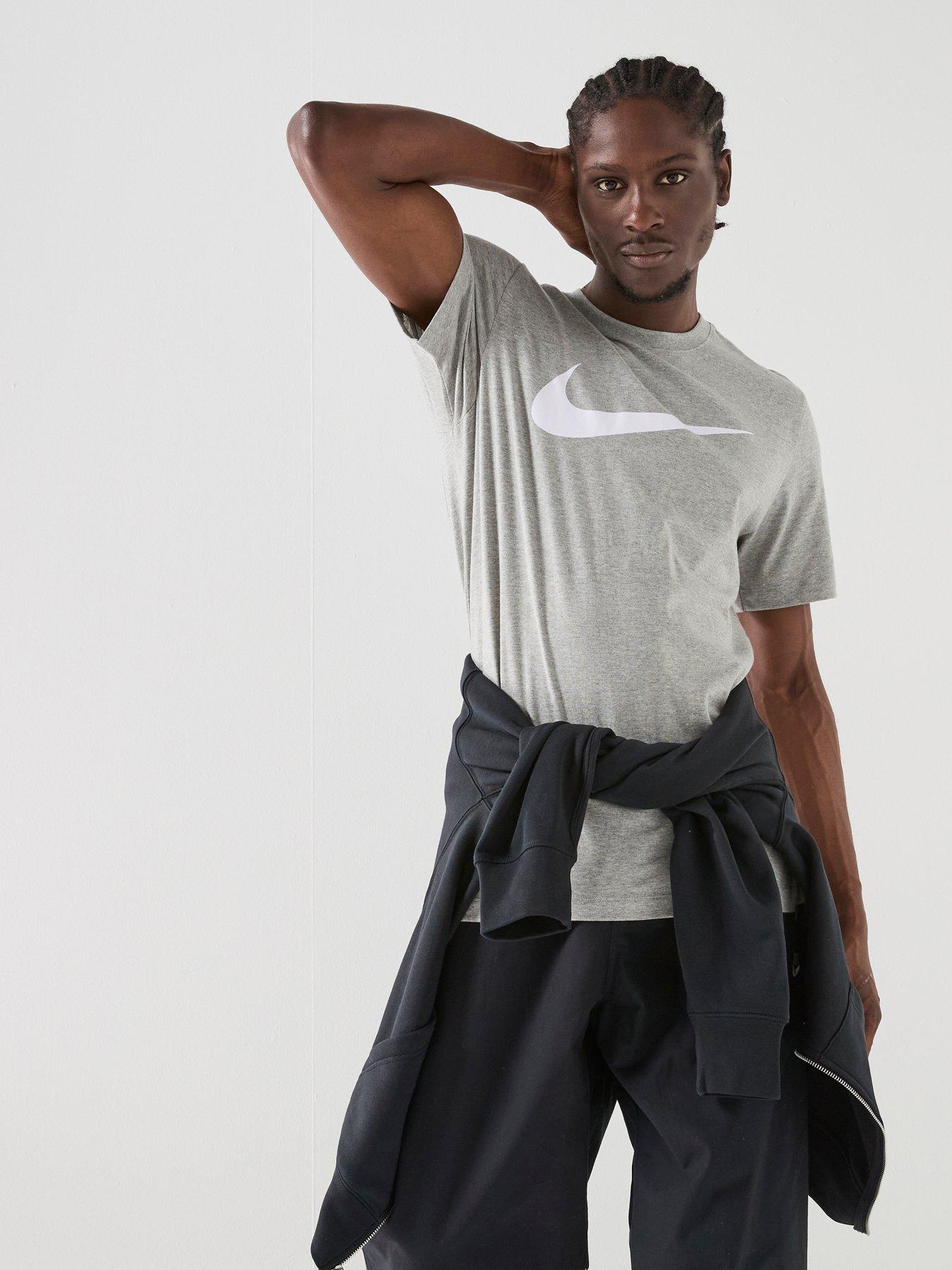 Nike Mens Sportswear Icon Swoosh T-Shirt - Grey