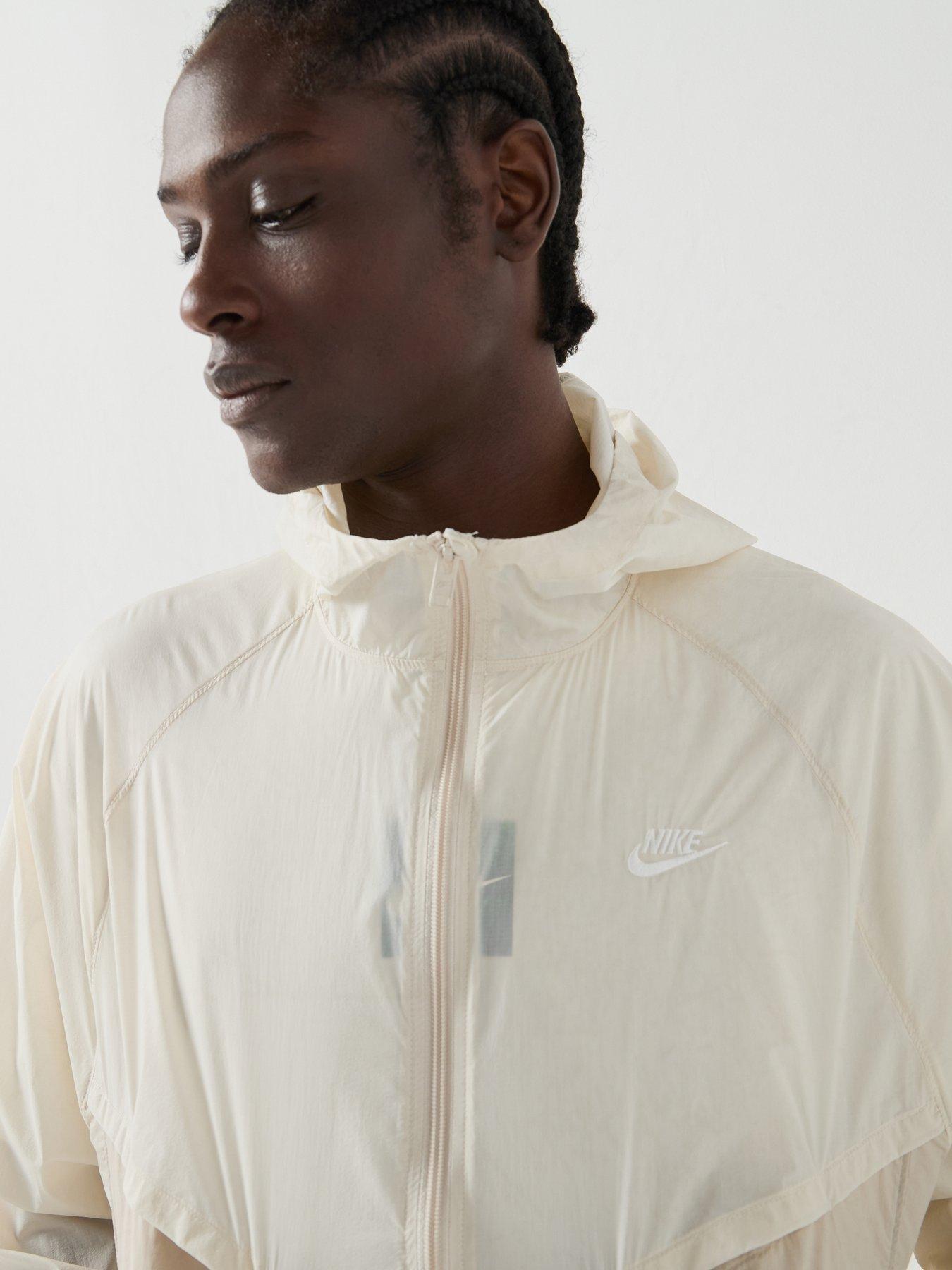 Image 4 of 6 of Nike Mens Windrunner Lightweight Unlined UV Jacket - White
