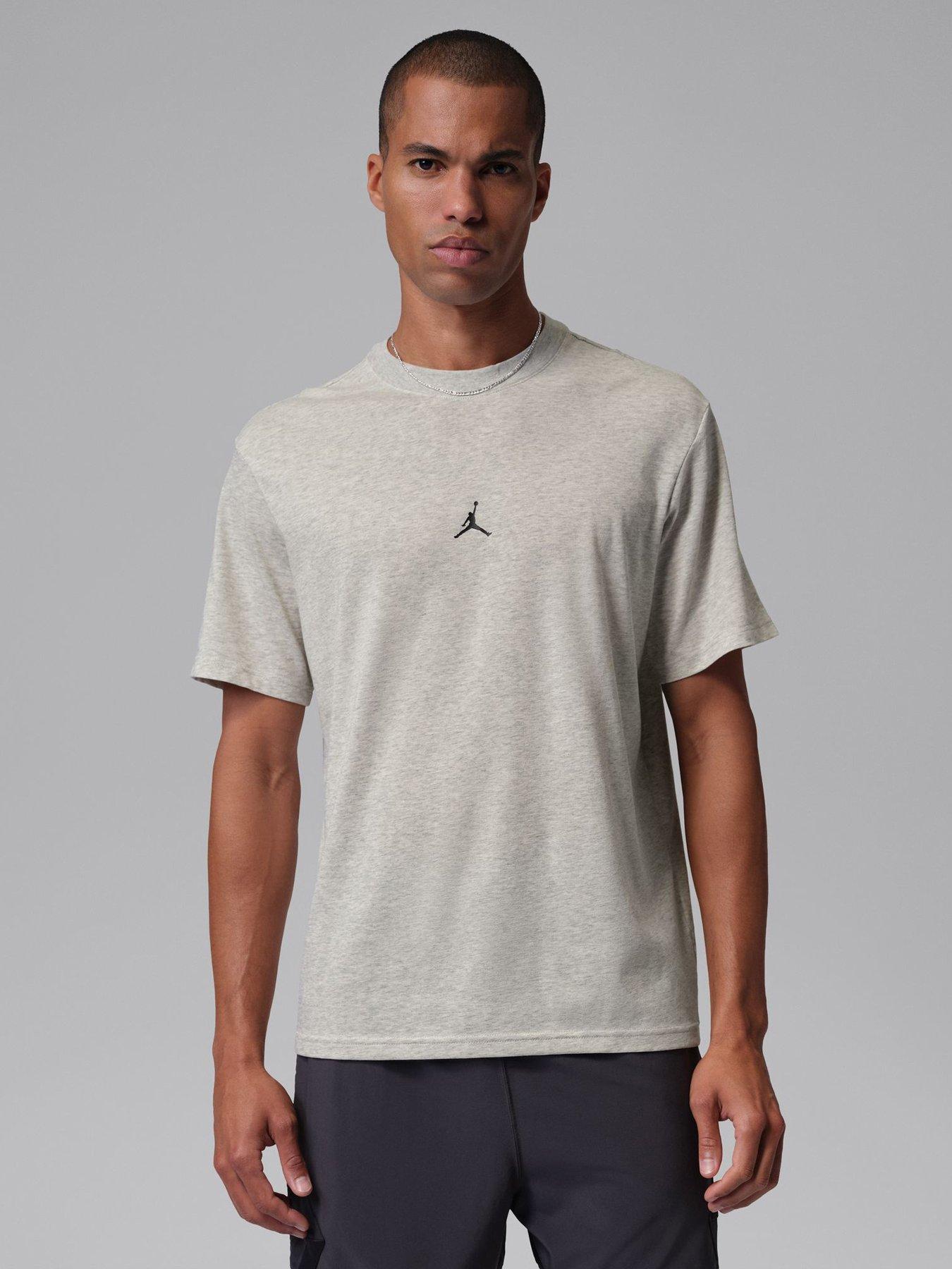Image 1 of 5 of Jordan Nike Mens Dri-FIT Jumpman T-Shirt - Grey Heather / Black