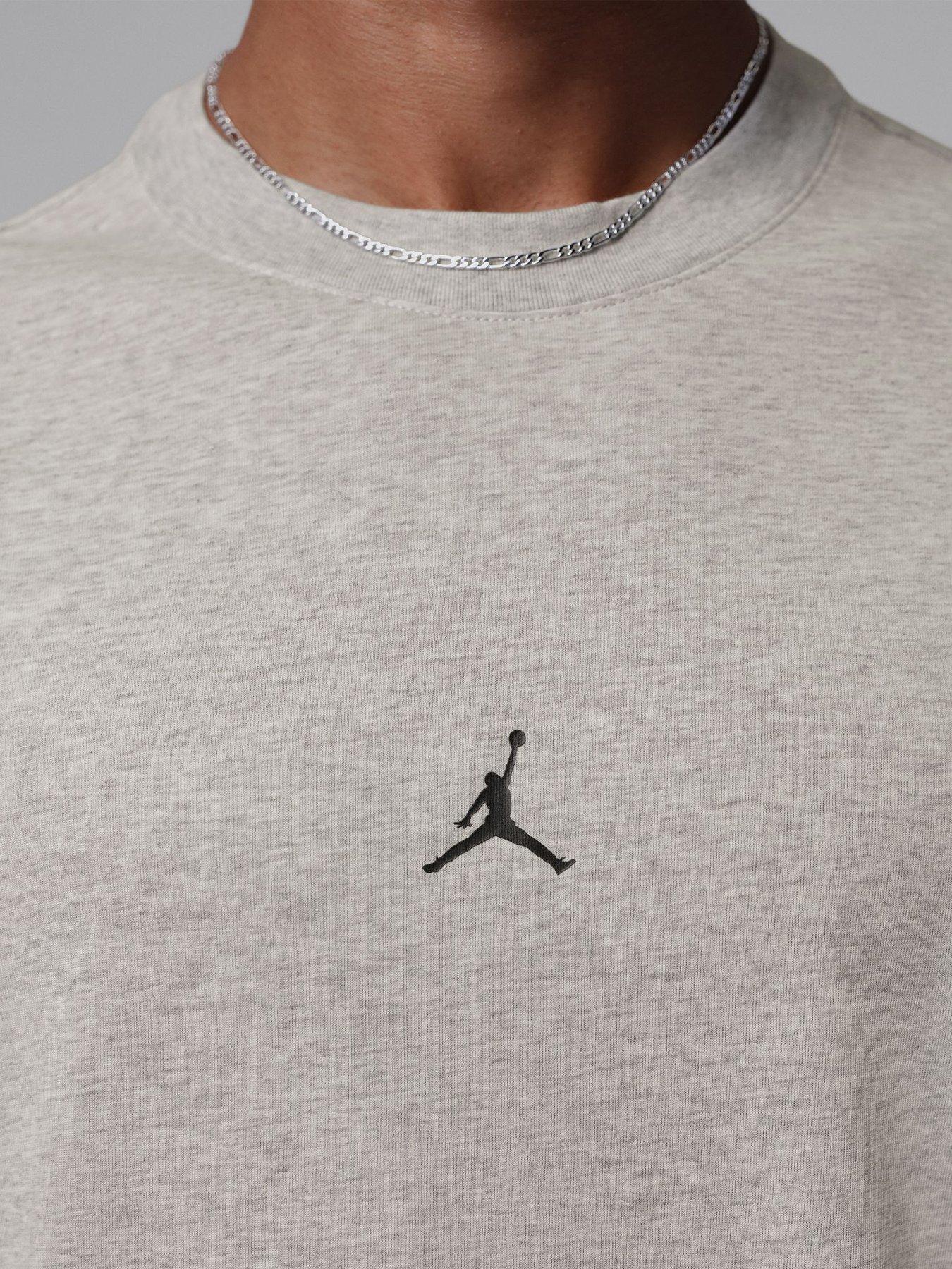 Image 4 of 5 of Jordan Nike Mens Dri-FIT Jumpman T-Shirt - Grey Heather / Black