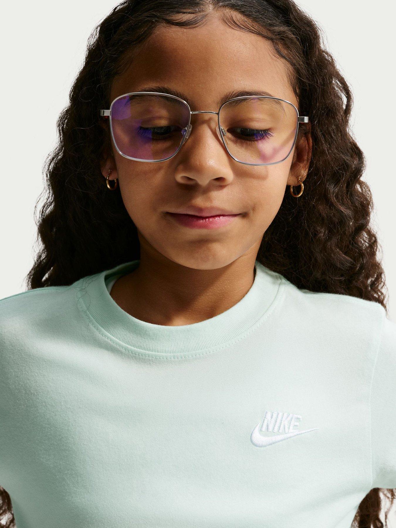 Image 5 of 5 of Nike Big Kids Sportswear Embroidered Futura T-Shirt - Green