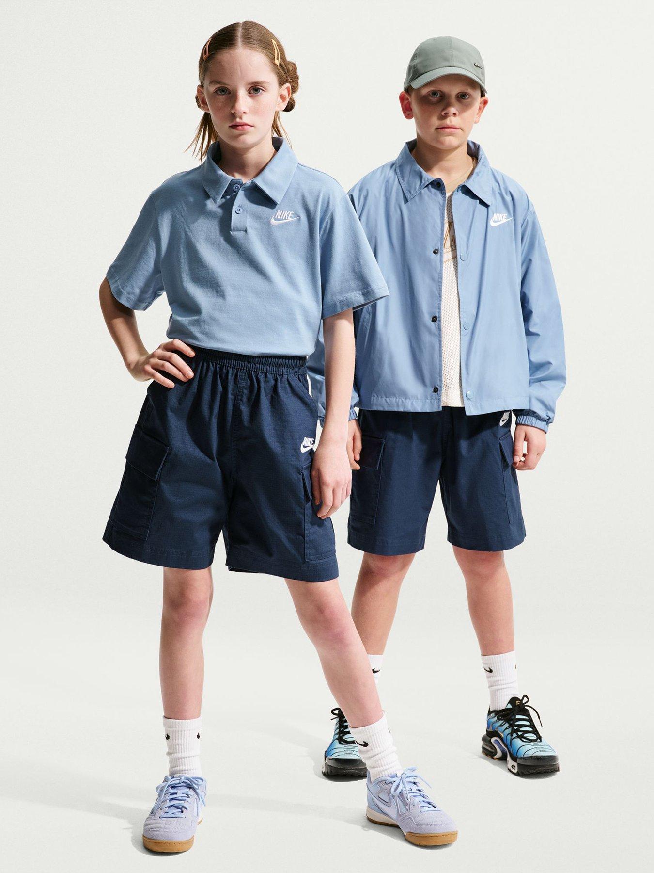 Nike Big Kids Sportswear Club Woven Cargo Shorts - Blue