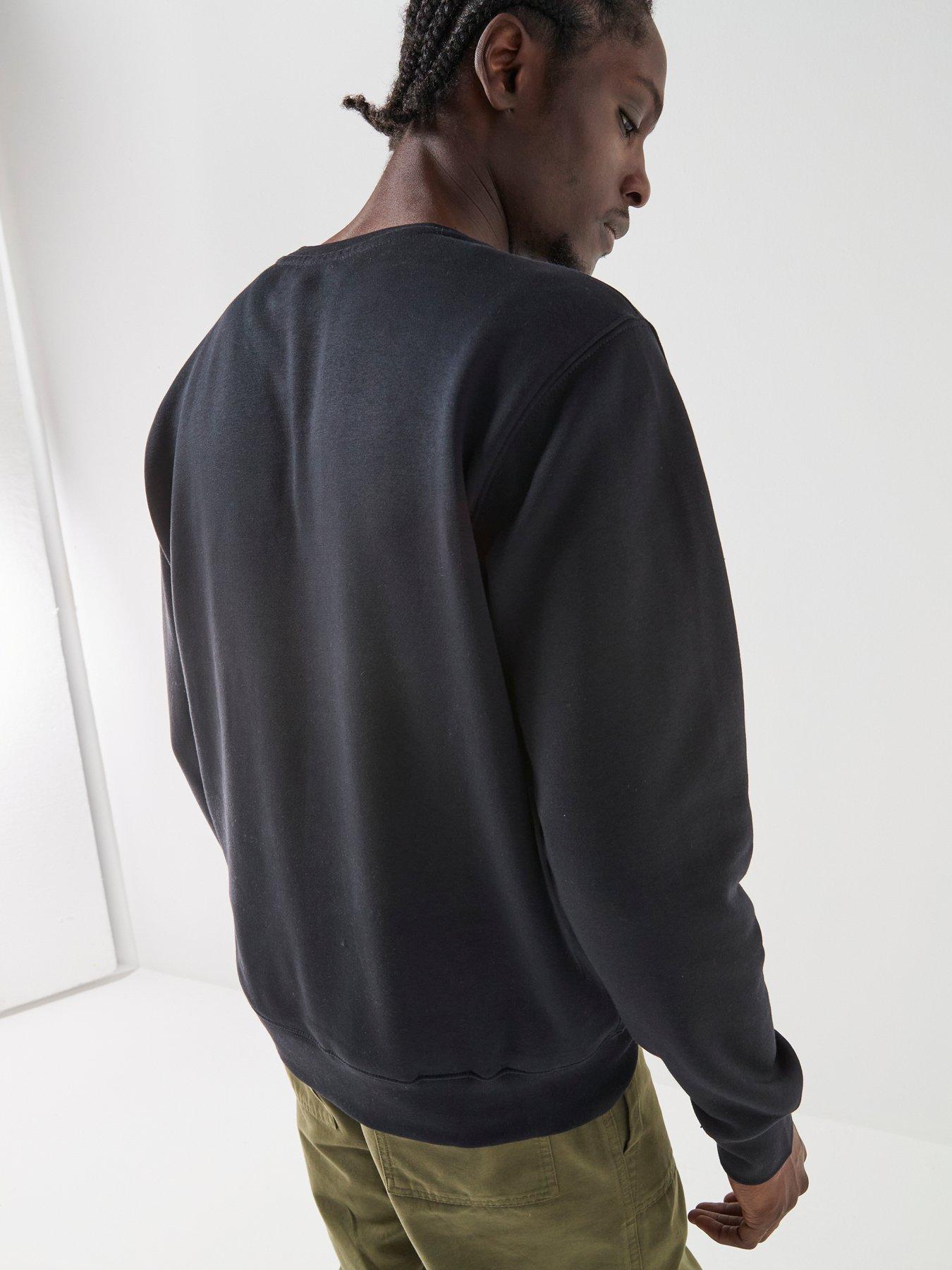 Image 2 of 7 of Nike Mens Club Crew Sweatshirt - Black