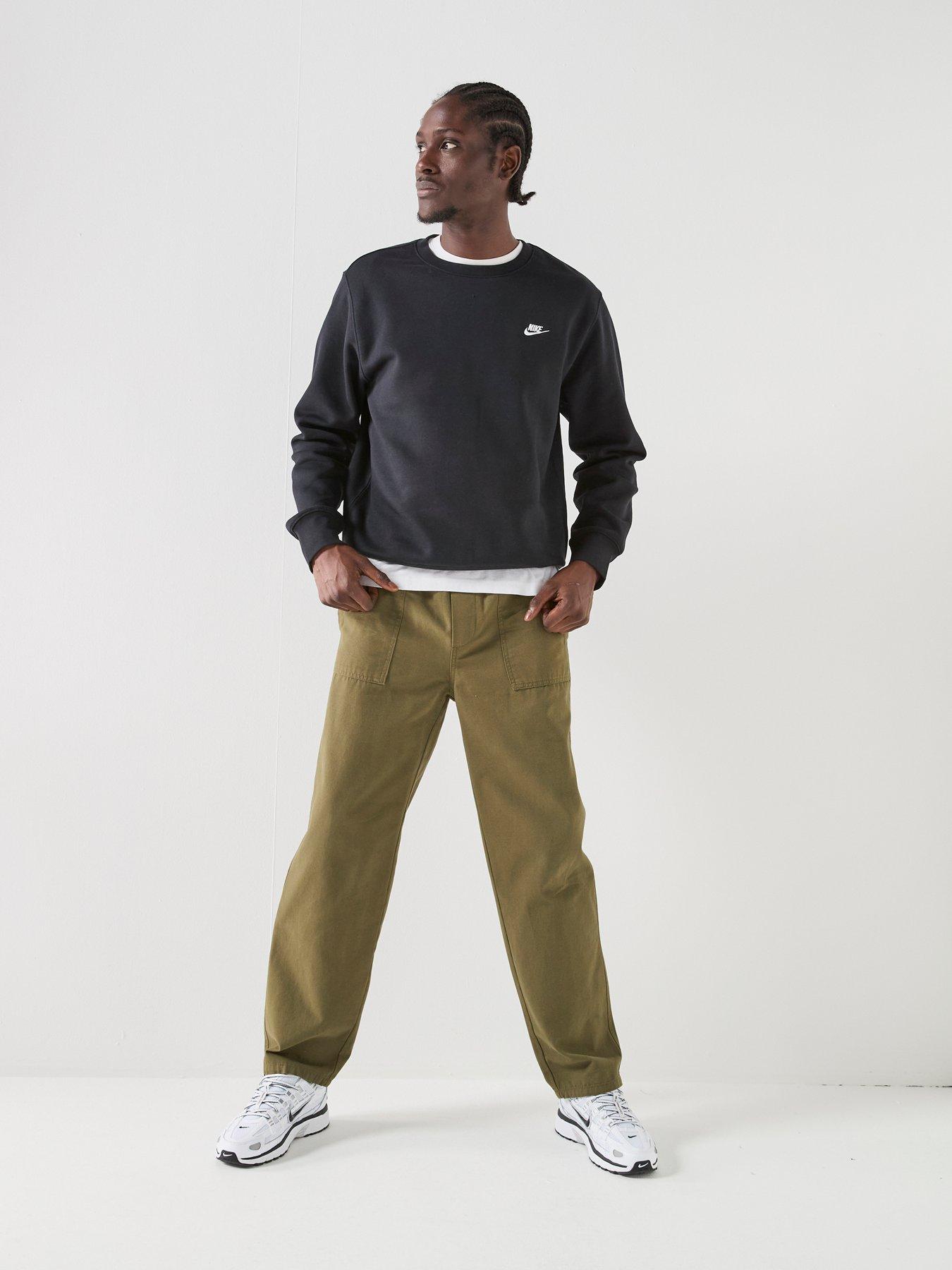 Image 3 of 7 of Nike Mens Club Crew Sweatshirt - Black