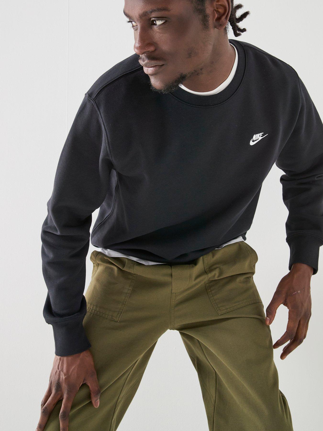Image 5 of 7 of Nike Mens Club Crew Sweatshirt - Black