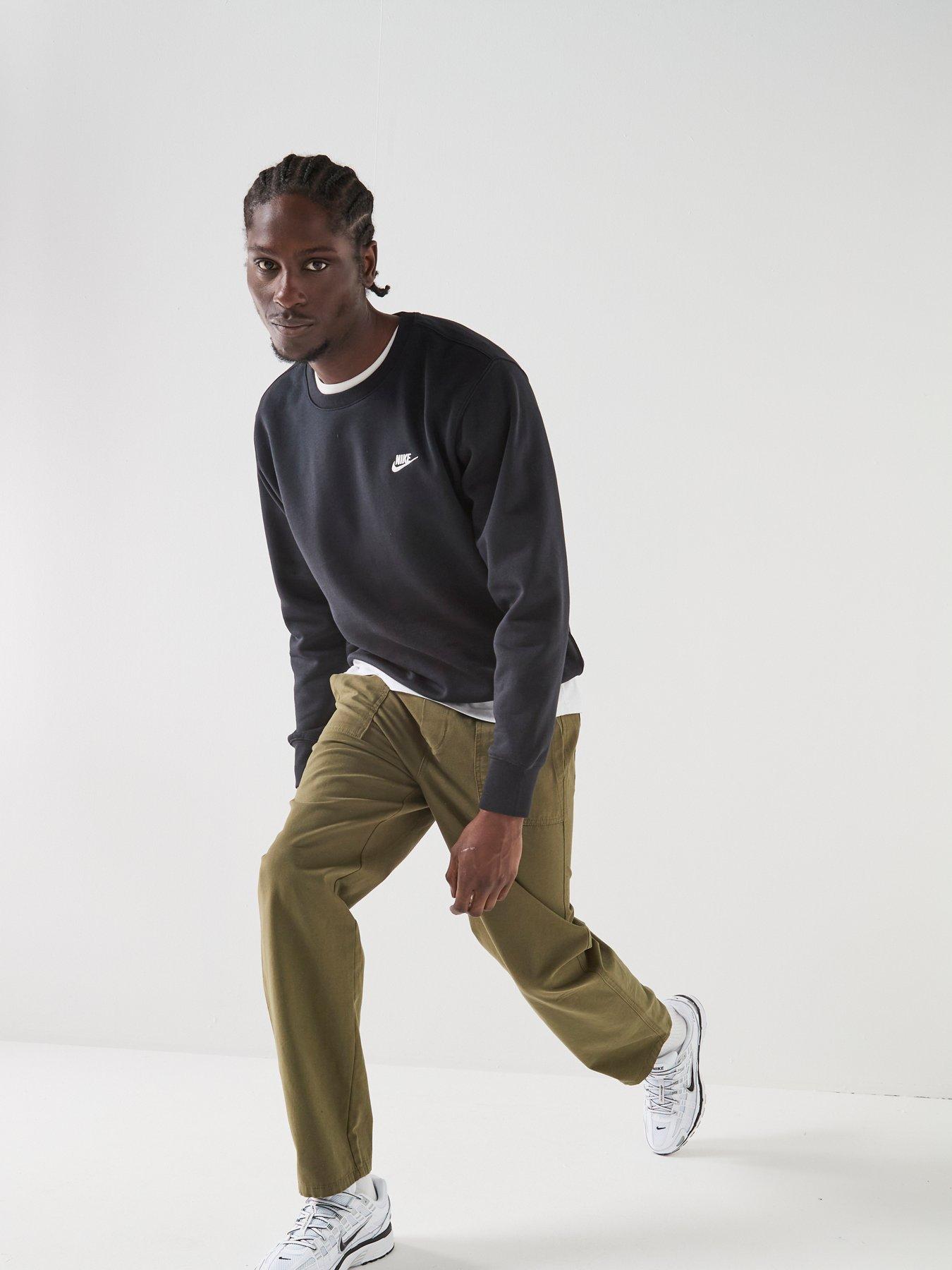 Image 6 of 7 of Nike Mens Club Crew Sweatshirt - Black