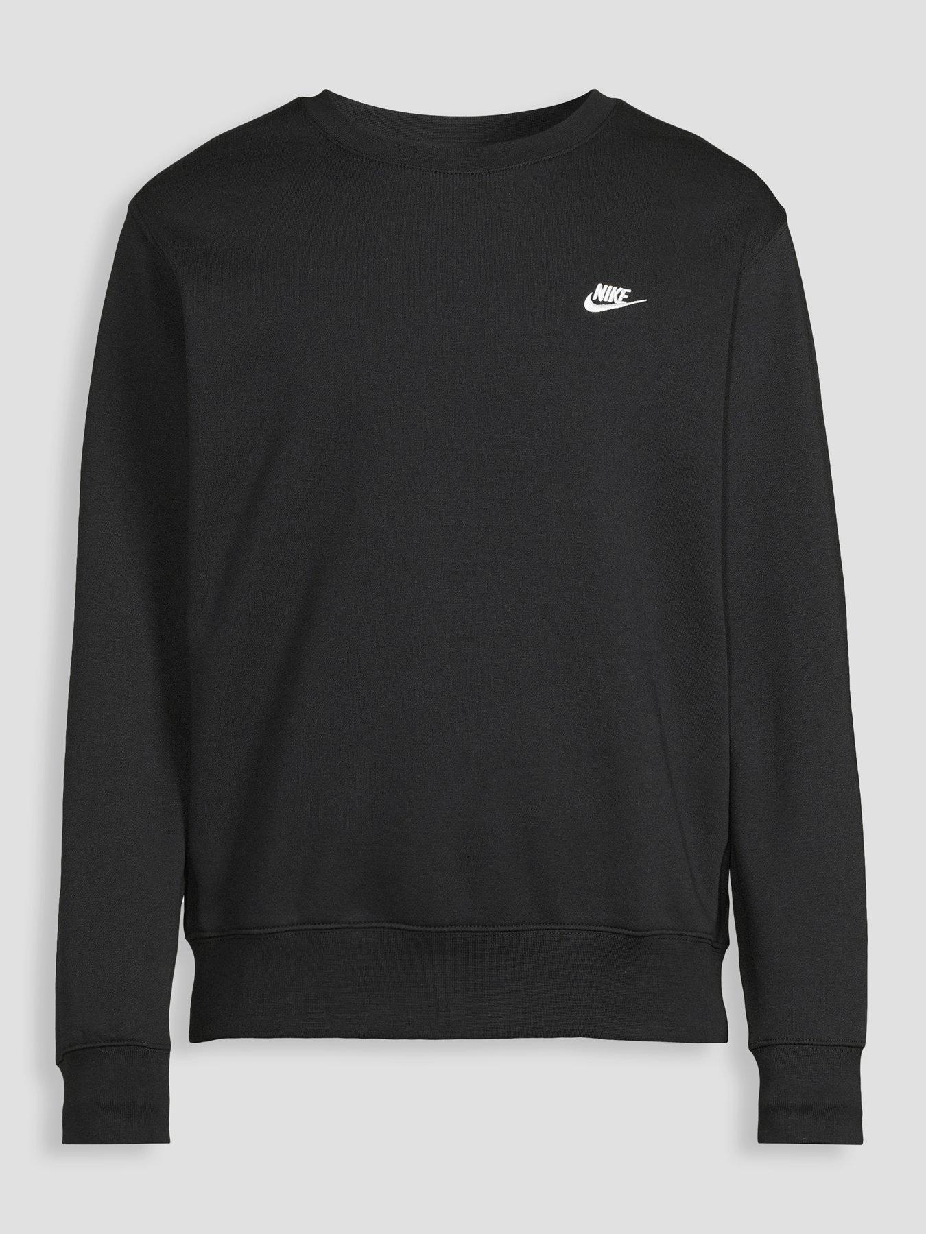 Image 7 of 7 of Nike Mens Club Crew Sweatshirt - Black