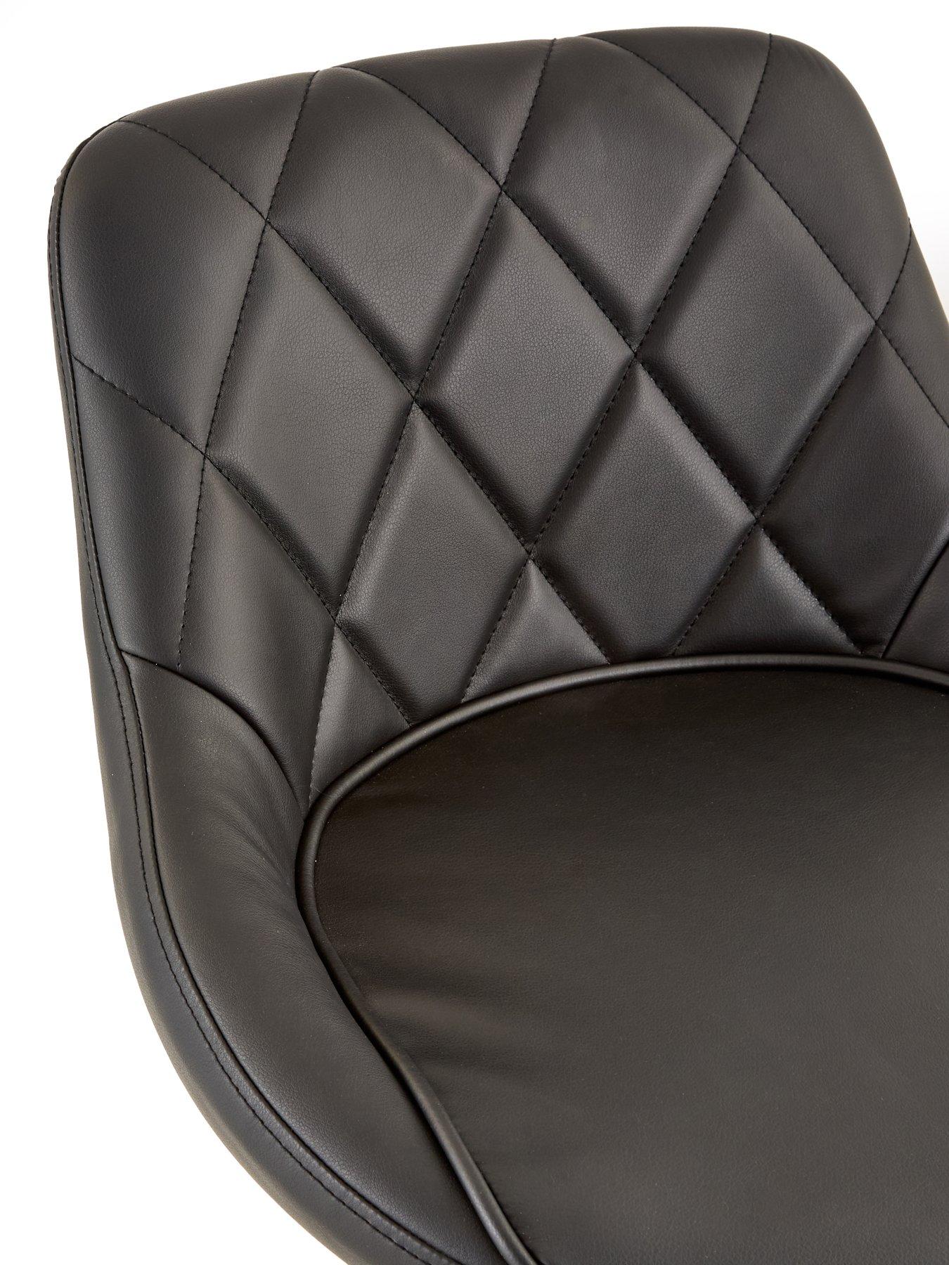 Image 4 of 7 of The Very Collection Diamond Stitch Faux Leather Bar Stool - FSC&reg; Certified