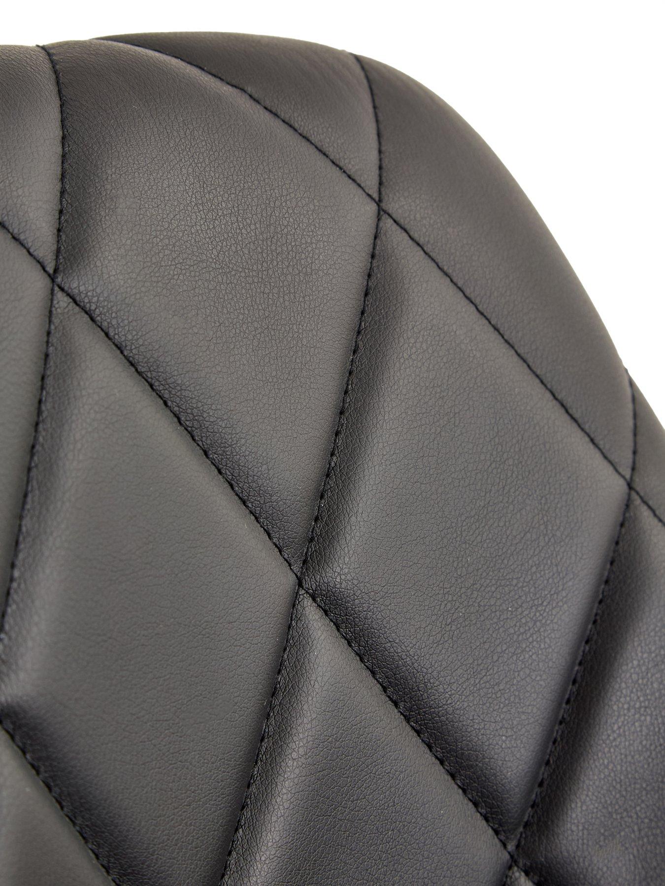 Image 5 of 7 of The Very Collection Diamond Stitch Faux Leather Bar Stool - FSC&reg; Certified