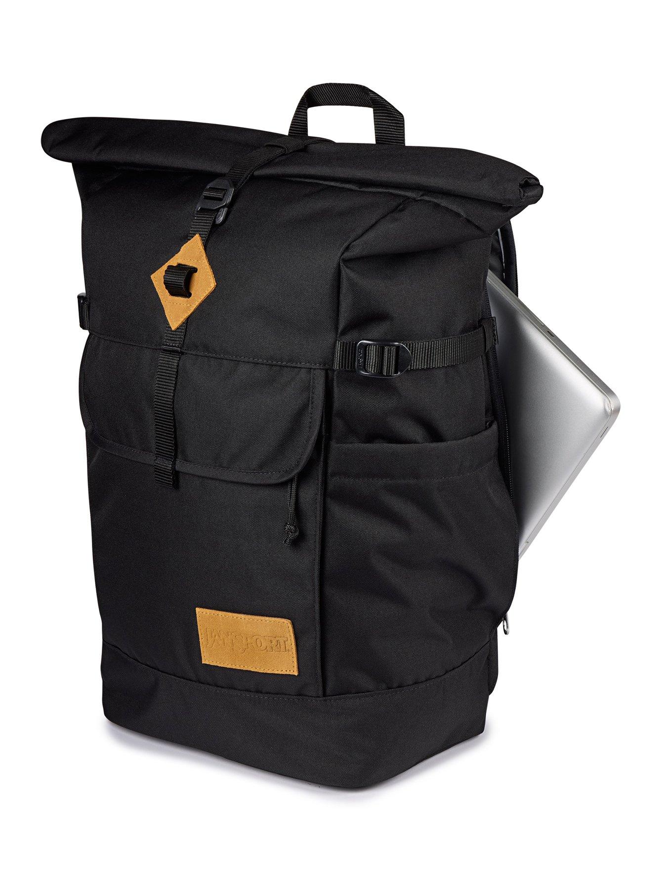 Image 4 of 7 of JanSport HATCHET ROLLTOP BACKPACK - BLACK