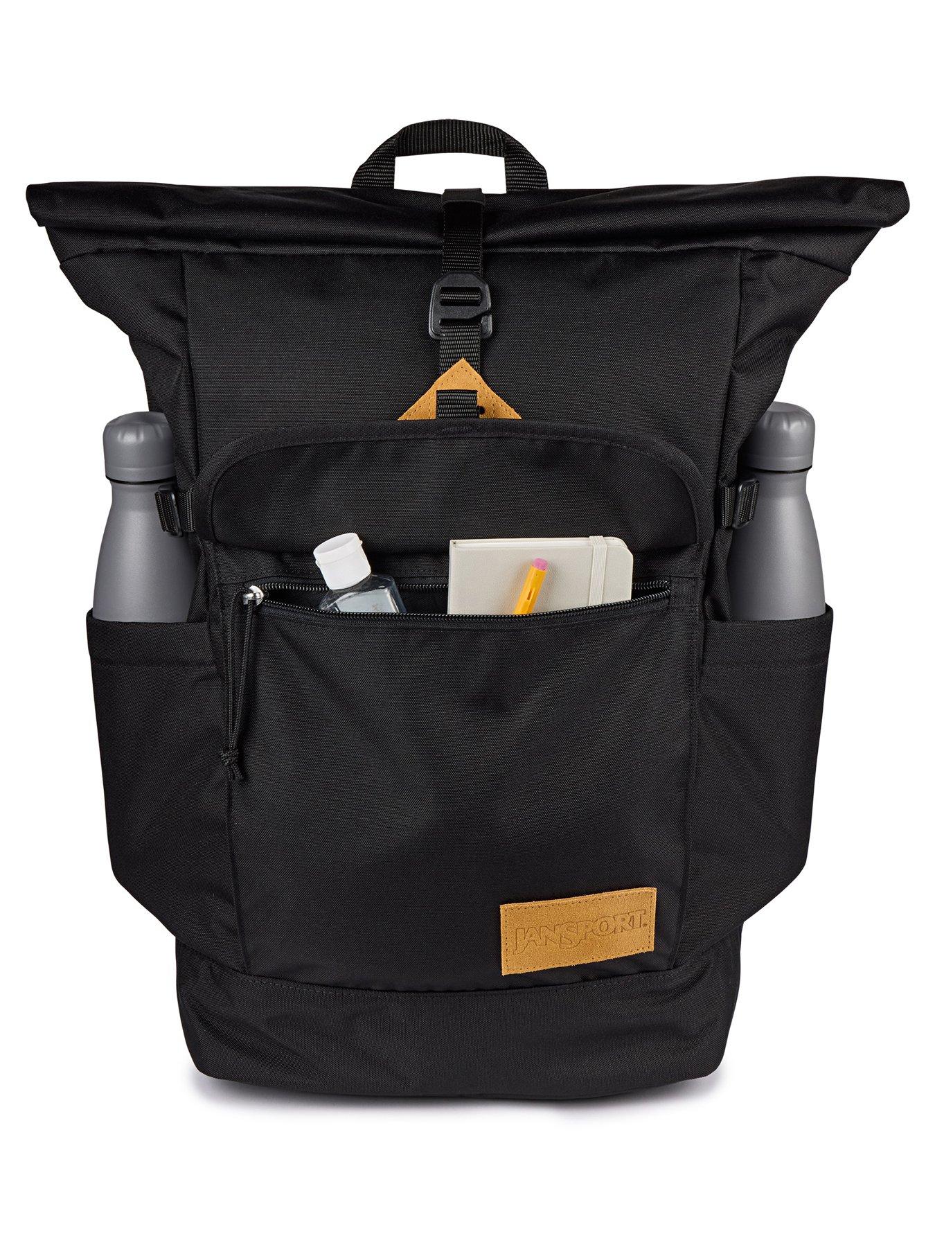 Image 5 of 7 of JanSport HATCHET ROLLTOP BACKPACK - BLACK