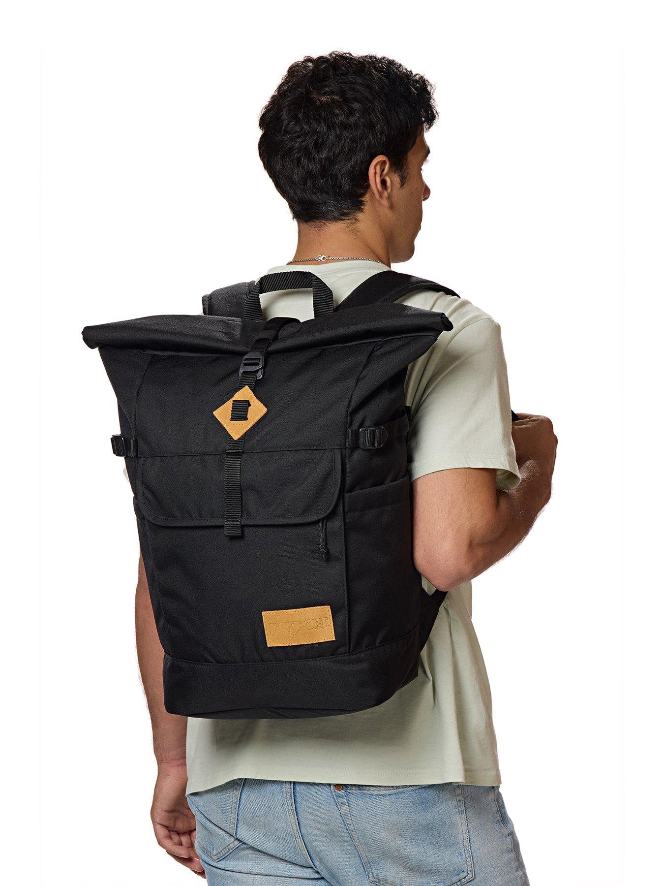 Image 7 of 7 of JanSport HATCHET ROLLTOP BACKPACK - BLACK