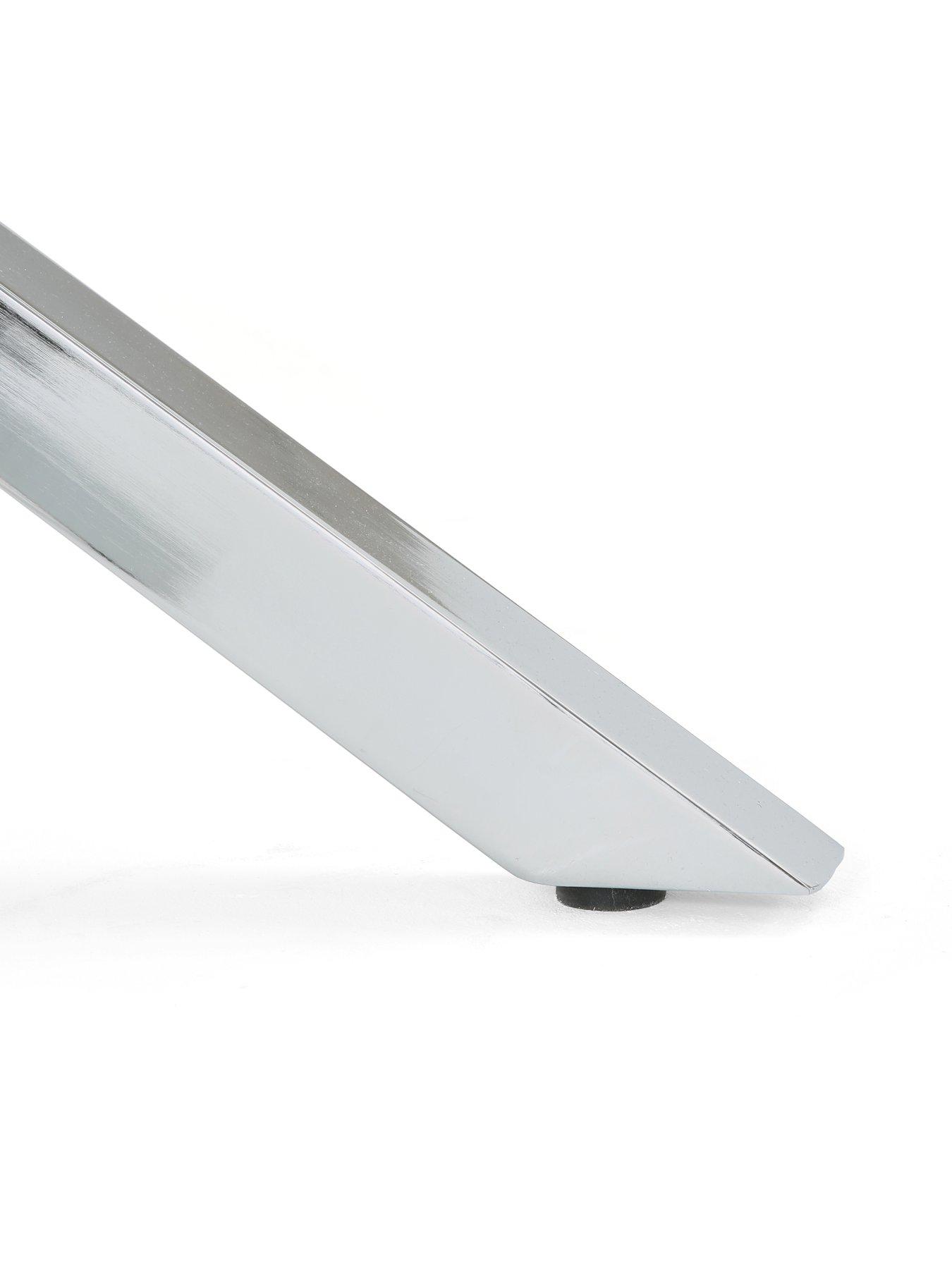 Image 6 of 6 of The Very Collection Chopstick Chrome 160cm Rectangular Glass Top&nbsp;Dining Table
