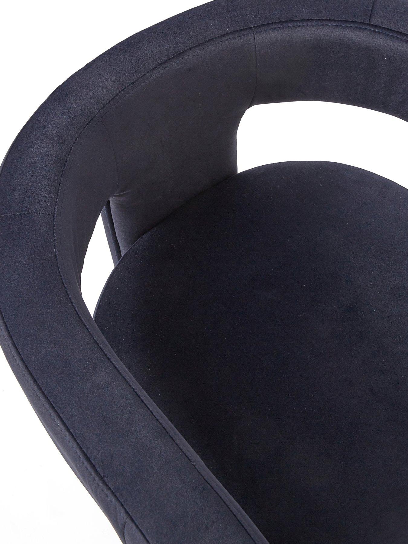 Image 4 of 5 of The Very Collection Nell Velvet Dining Chair - Navy - FSC&reg; Certified