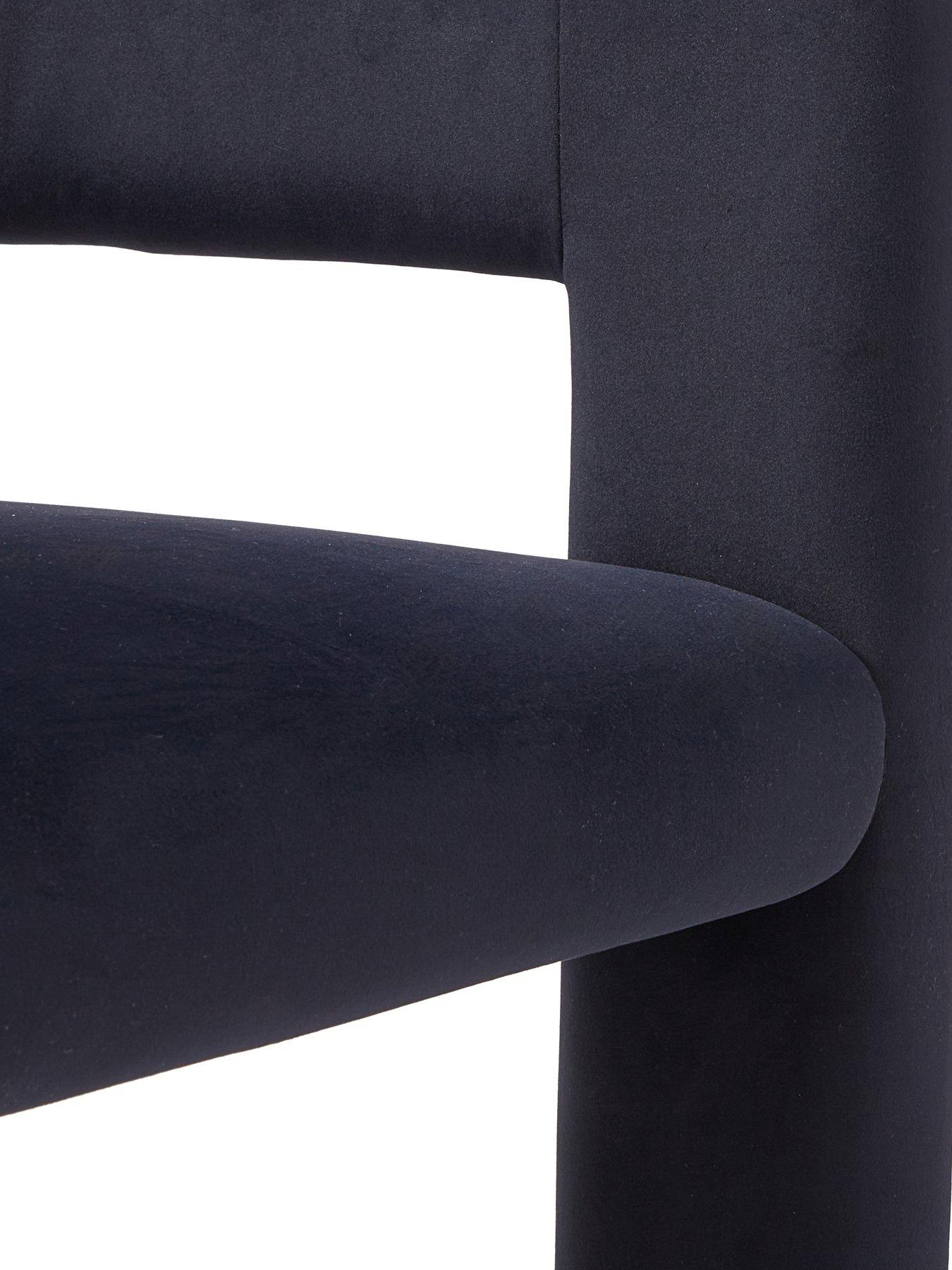 Image 5 of 5 of The Very Collection Nell Velvet Dining Chair - Navy - FSC&reg; Certified