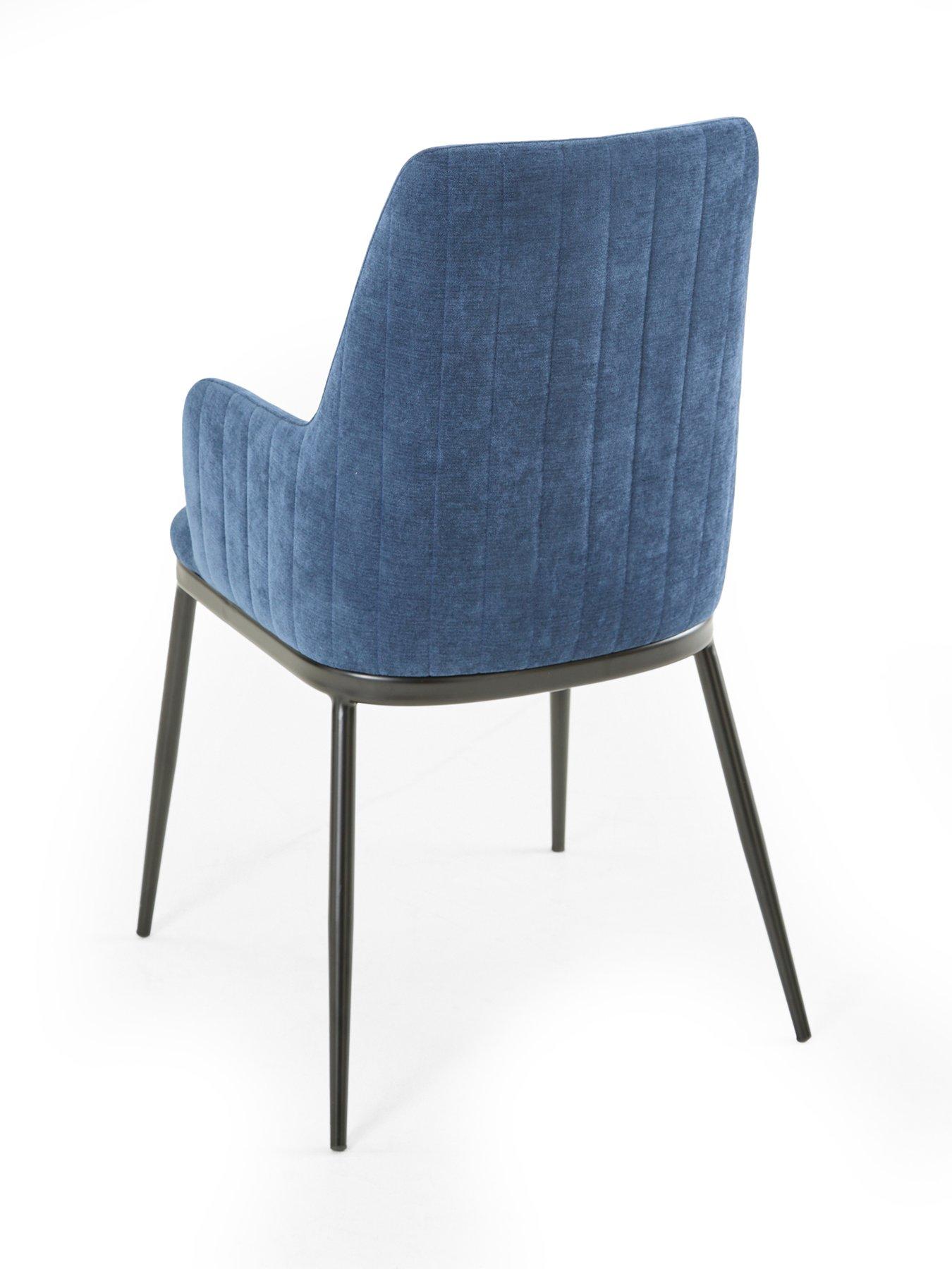Image 7 of 7 of The Very Collection Nina Pair Of Dining Chairs - Navy/Black - FSC&reg; Certified