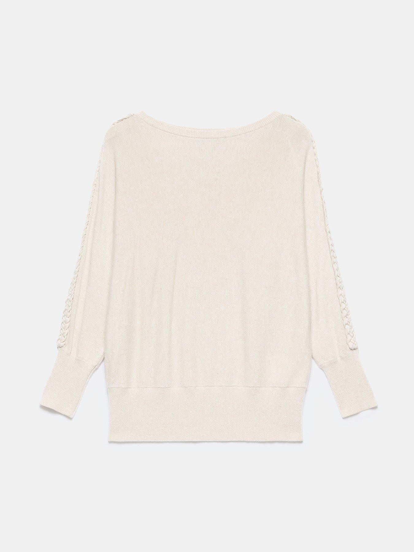  image of mint-velvet-plait-detail-batwing-neutral