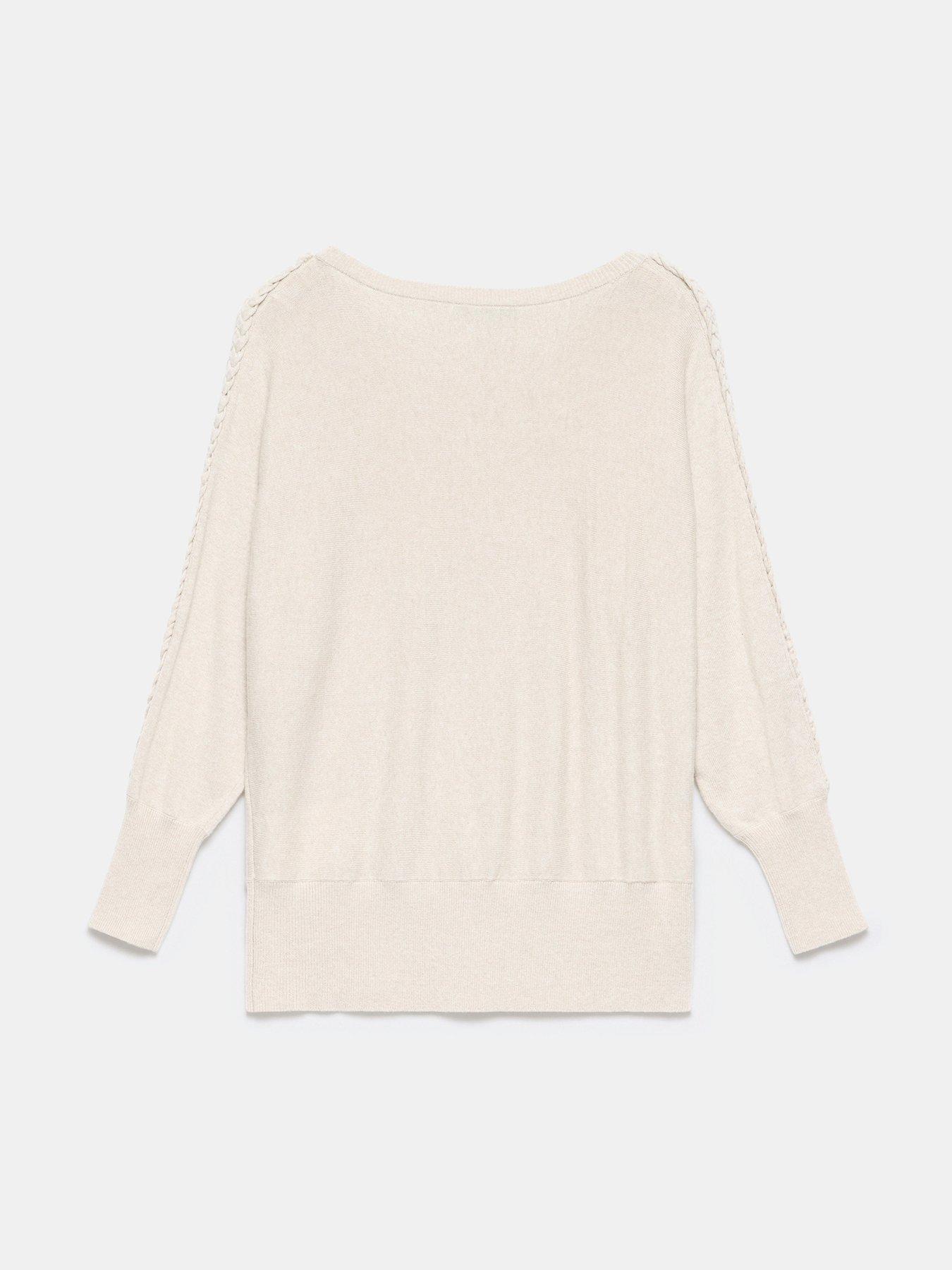  image of mint-velvet-plait-detail-batwing-neutral