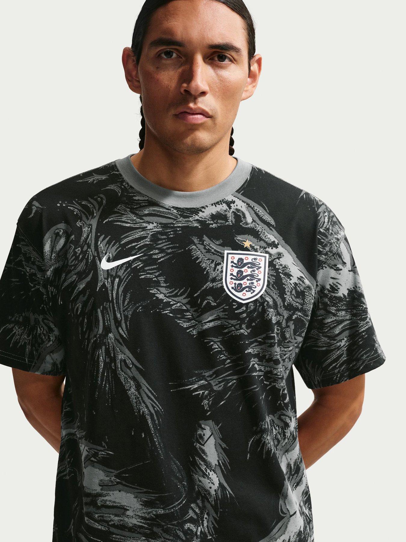 Nike Men's England AOP T-Shirt - Black