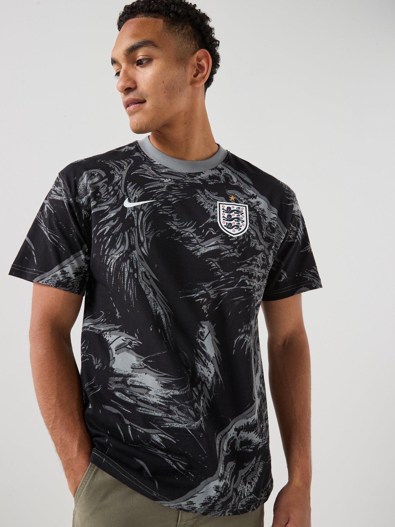 Nike Men's England AOP T-Shirt - Black