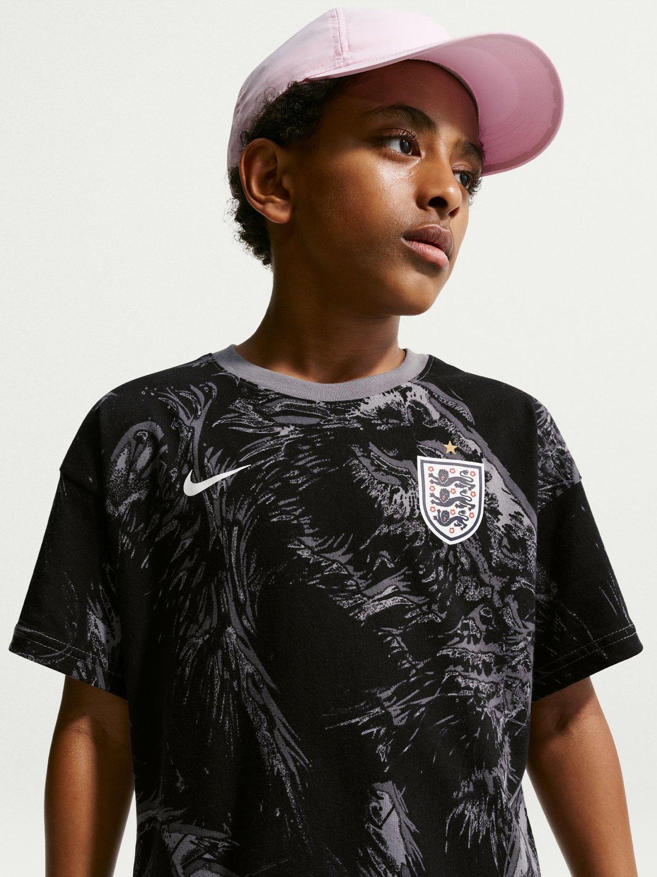 Nike Older Kids England AOP T-Shirt – Grey