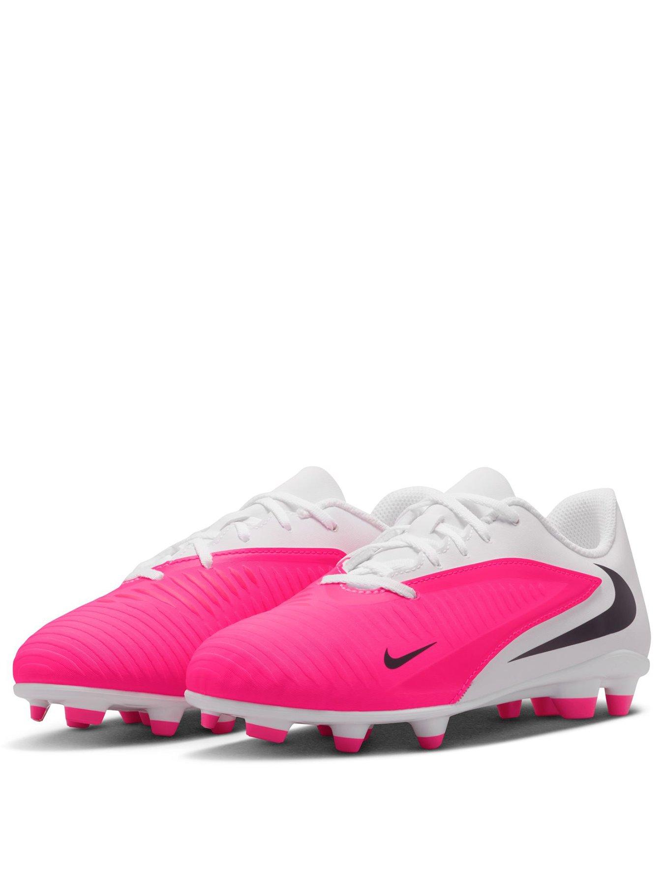 Image 2 of 6 of Nike Youth Phantom 6 Low Club Firm Ground Football Boots - Pink/White