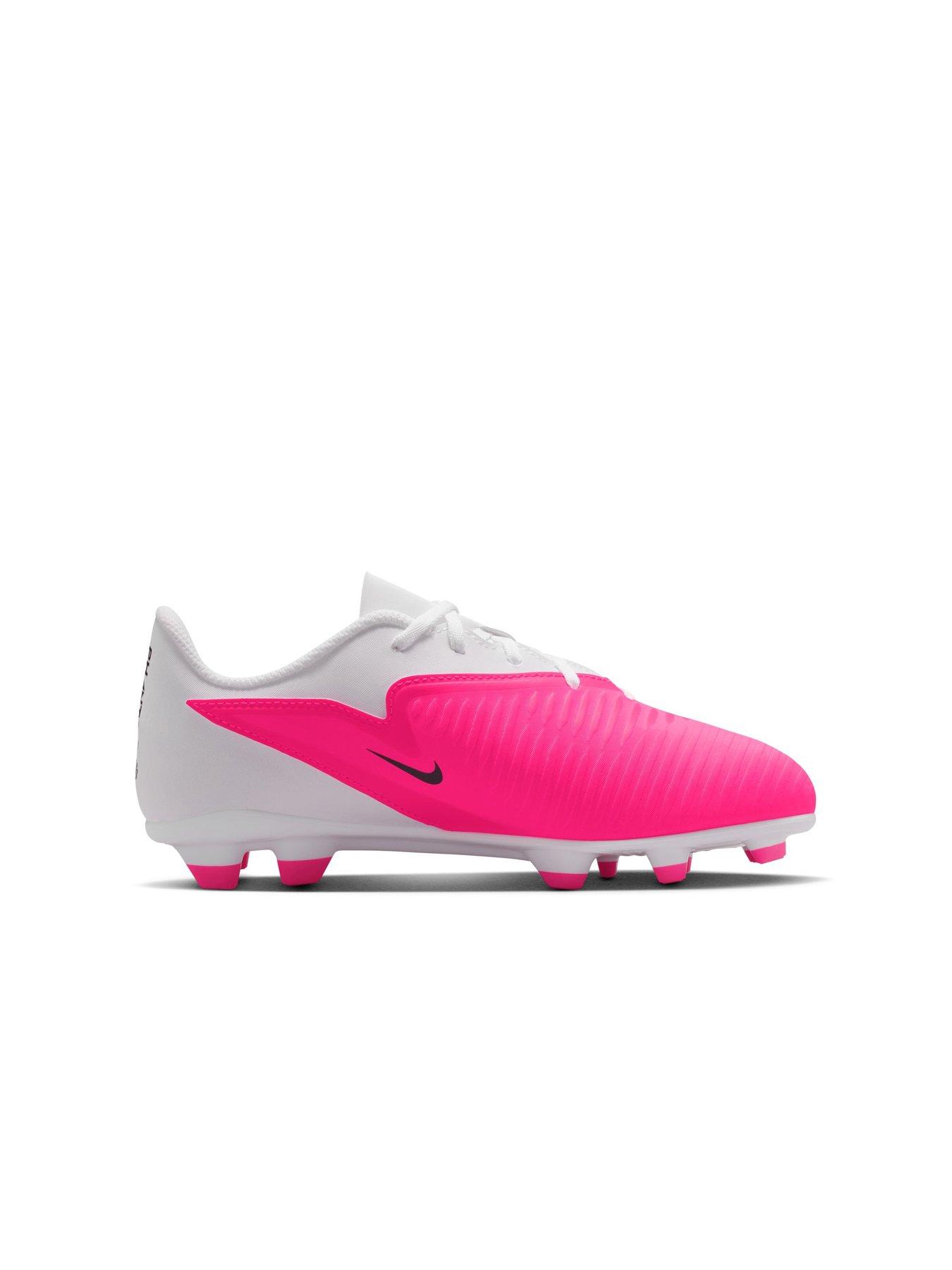 Image 6 of 6 of Nike Youth Phantom 6 Low Club Firm Ground Football Boots - Pink/White