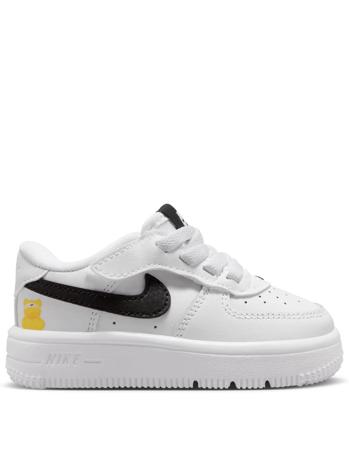 Nike Baby/Toddler Force 1 Low EasyOn Trainers - White/Black
