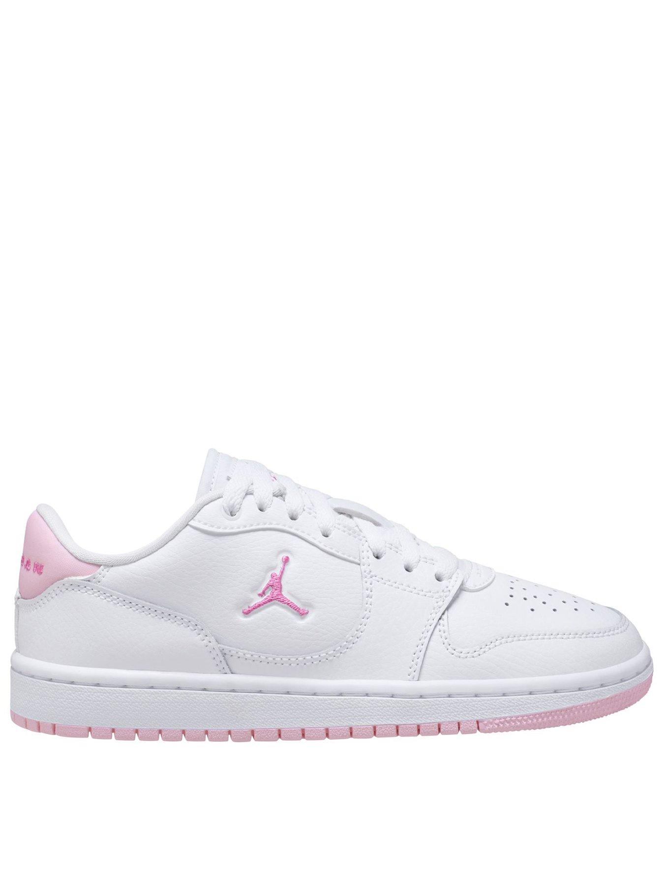 Image 1 of 4 of Jordan Nike Big Kids Access Court Low Shoes - White