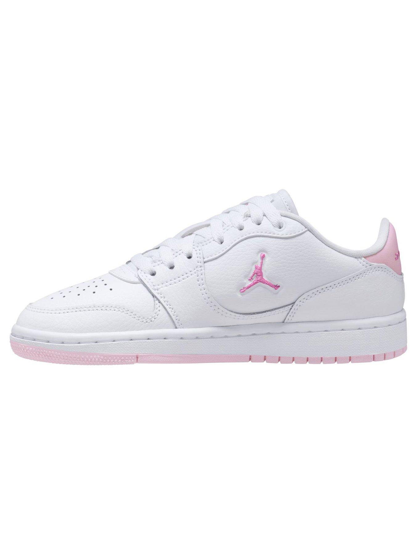 Image 4 of 4 of Jordan Nike Big Kids Access Court Low Shoes - White