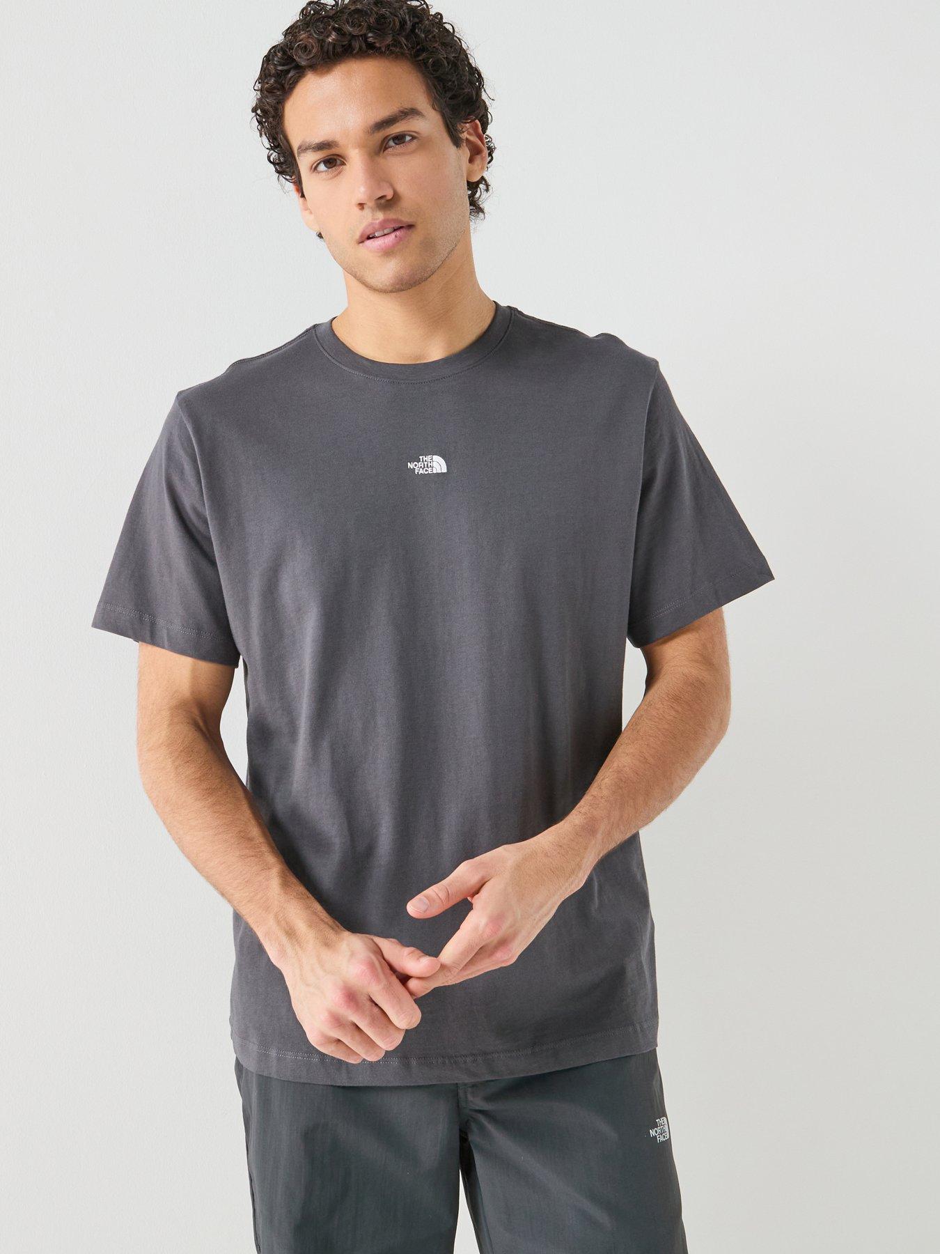 The North Face Mens Essential Centre Logo Relaxed T-Shirt - Grey