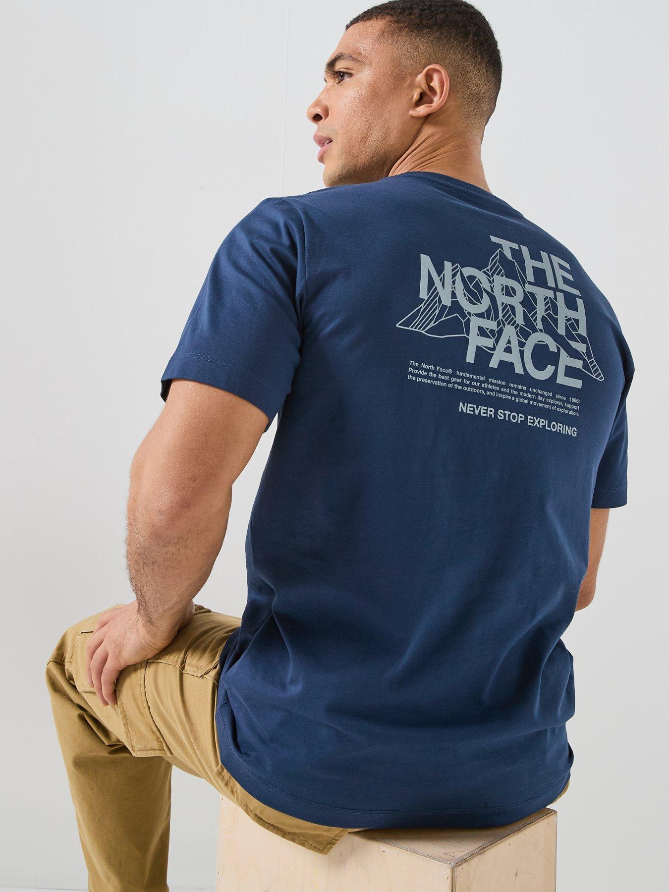 The North Face Mens Mountain Sketch Graphic T-Shirt - Navy