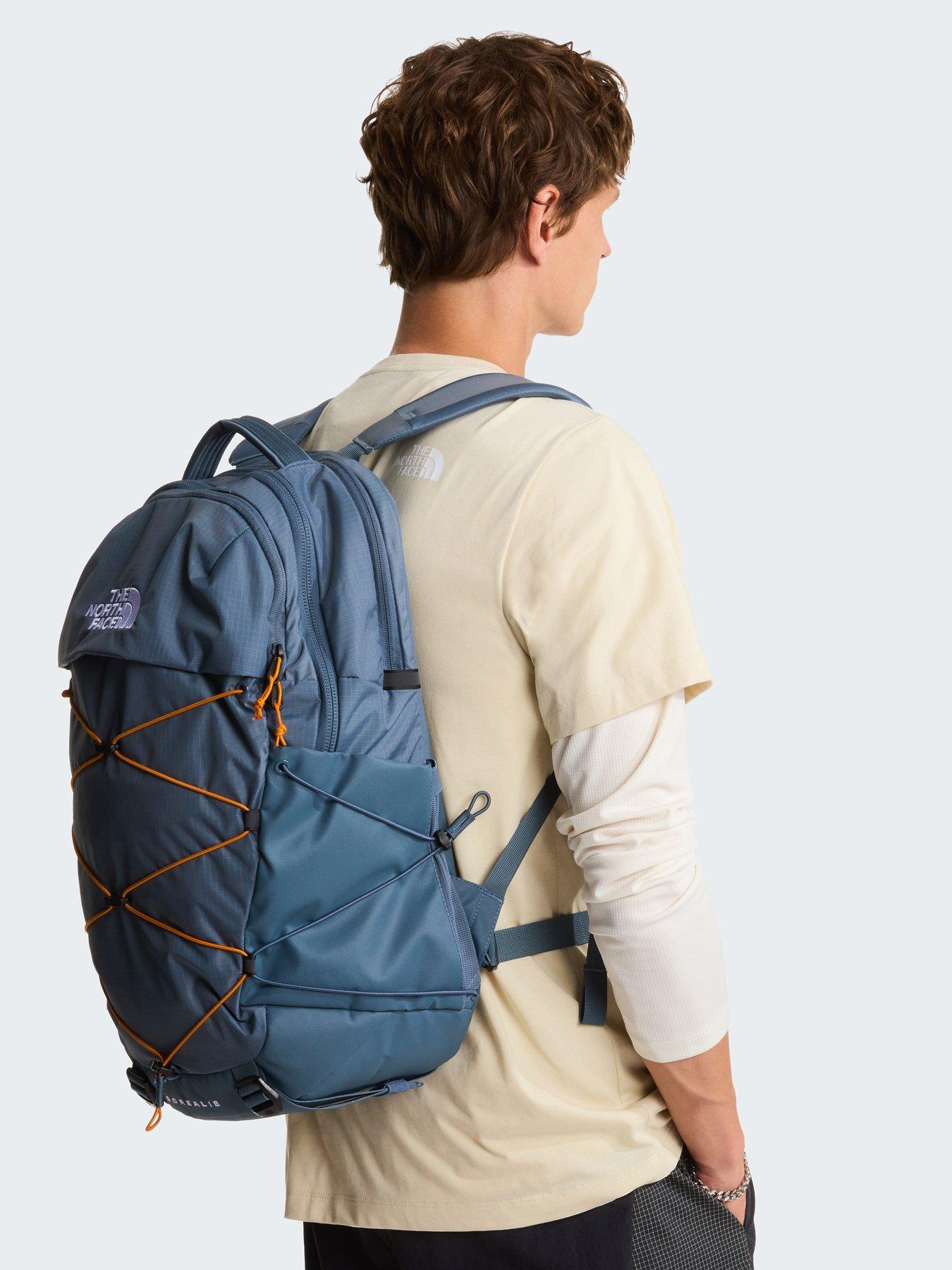  image of the-north-face-borealis-backpack-granite-grey-dust-orange