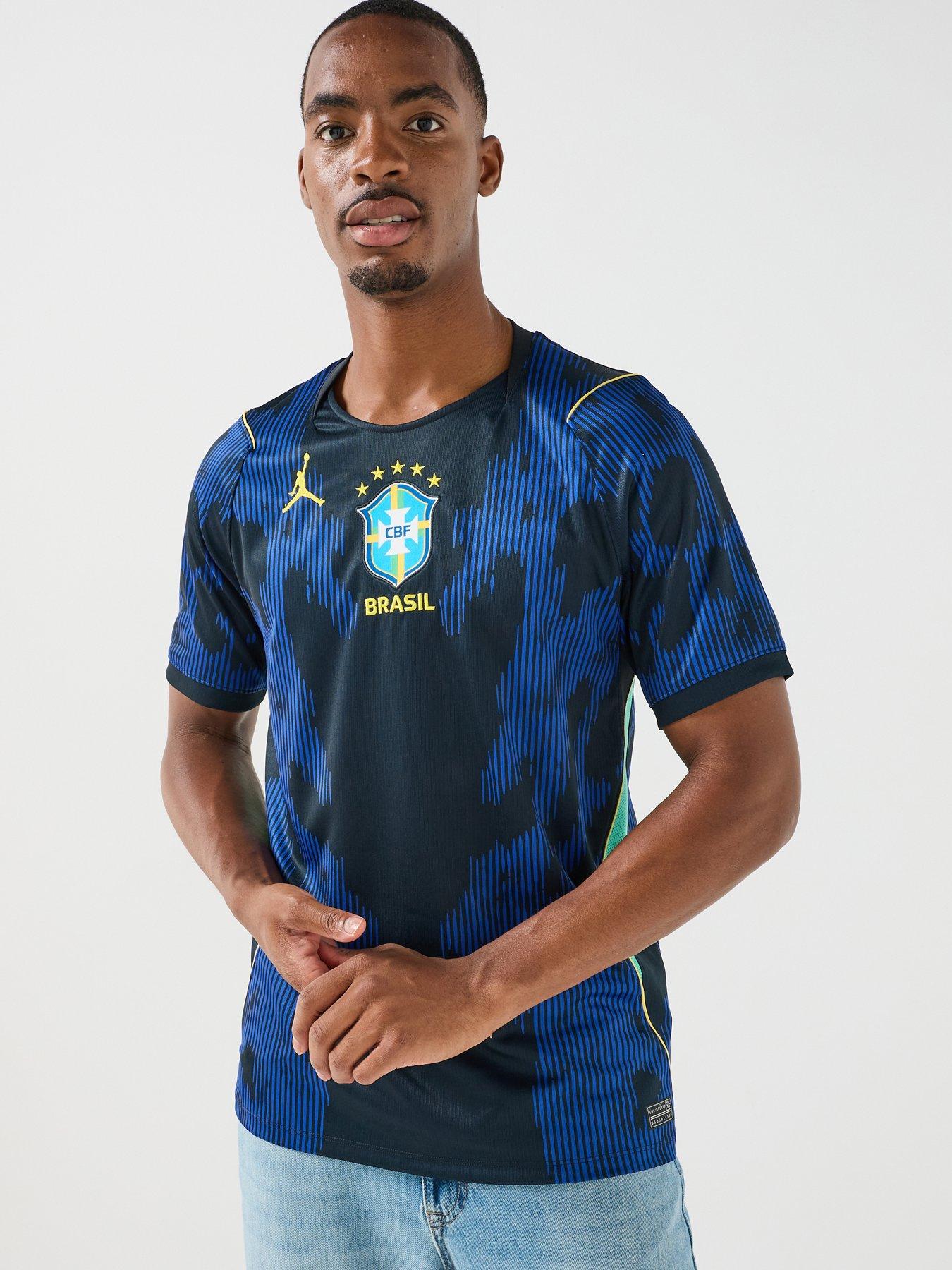 Image 1 of 6 of Nike Brazil Mens Away Short Sleeve Stadium Shirt - Blue