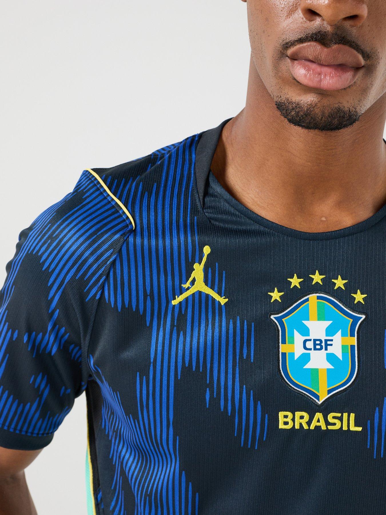 Image 4 of 6 of Nike Brazil Mens Away Short Sleeve Stadium Shirt - Blue