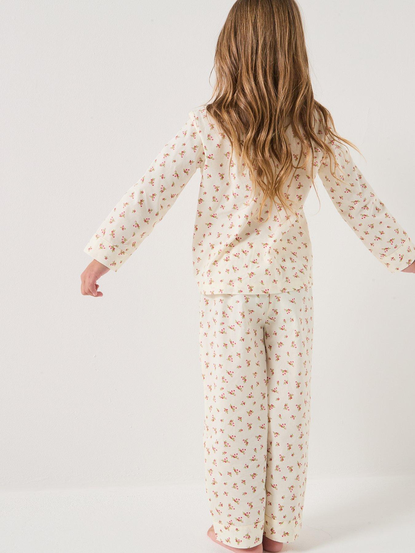 Image 2 of 6 of Michelle Keegan Mini Me&nbsp;Ditsy Print Revere Cotton Pyjamas - Print