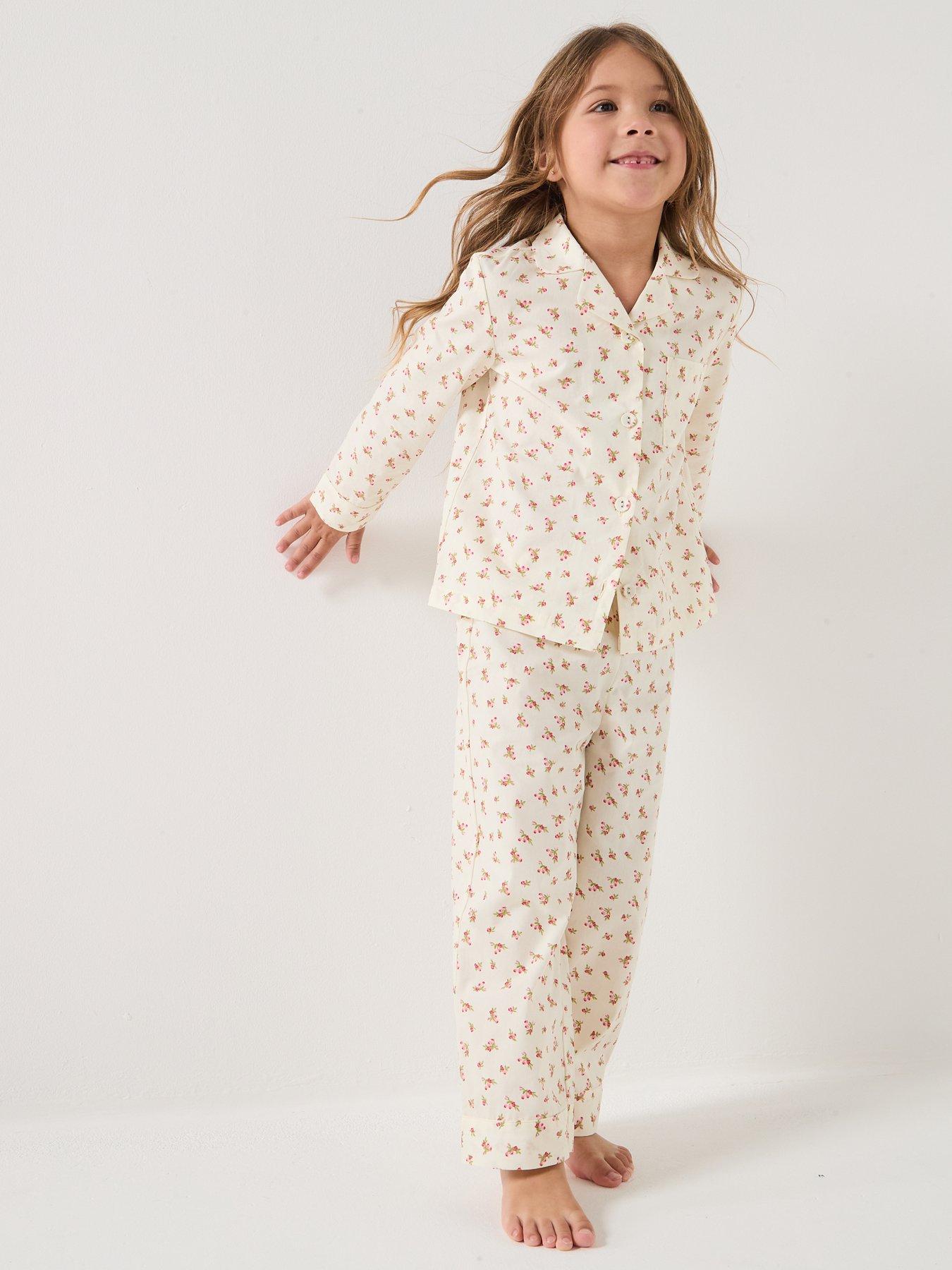 Image 3 of 6 of Michelle Keegan Mini Me&nbsp;Ditsy Print Revere Cotton Pyjamas - Print