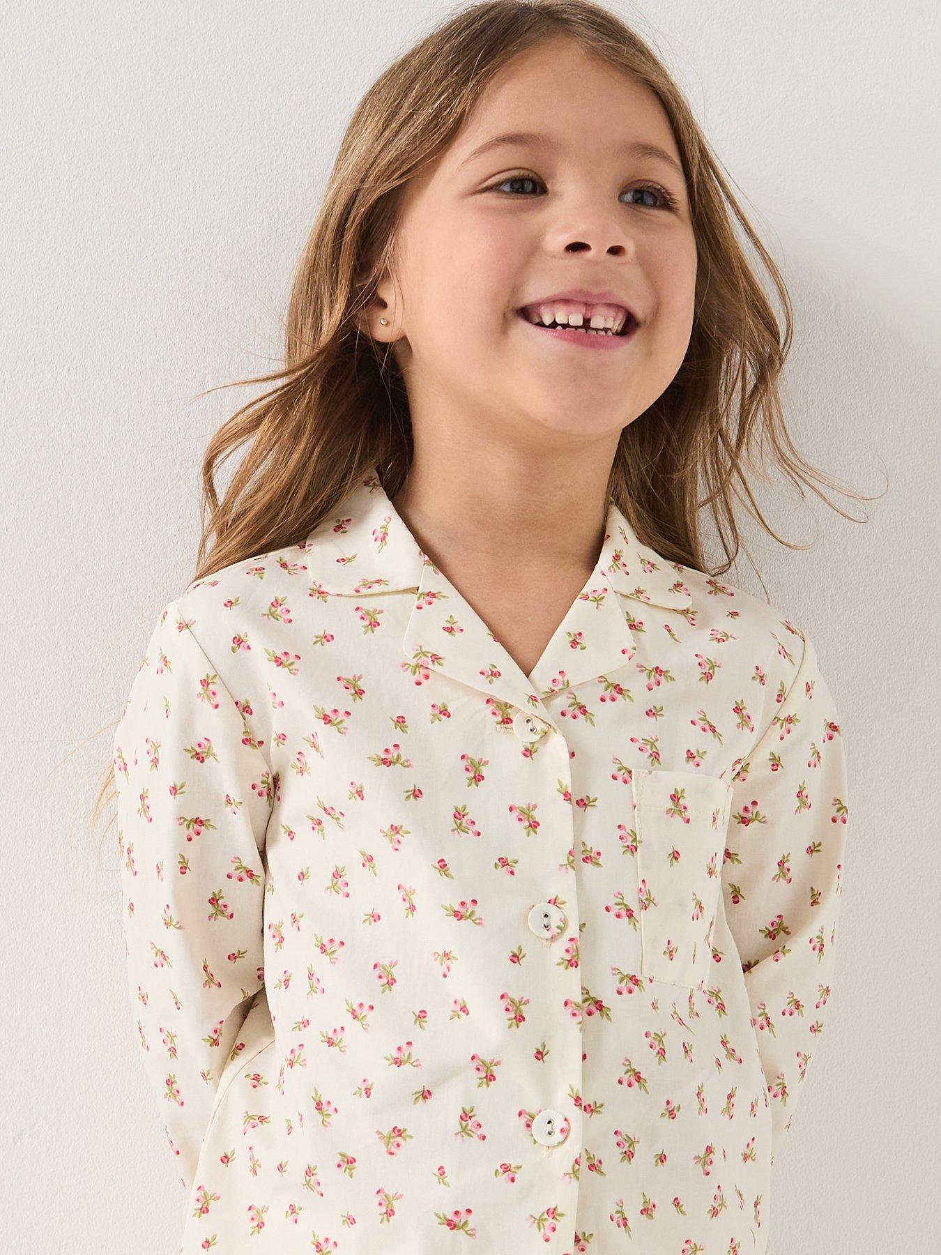 Image 4 of 6 of Michelle Keegan Mini Me&nbsp;Ditsy Print Revere Cotton Pyjamas - Print