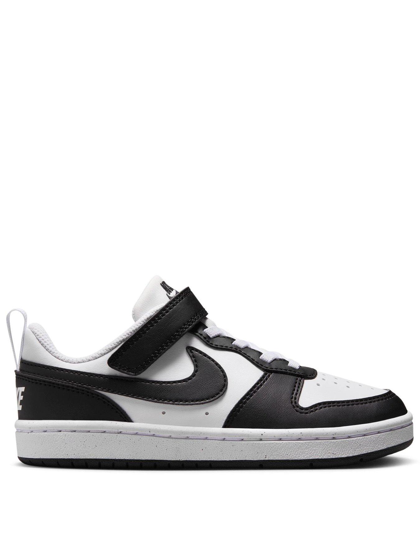 Nike Little Kids' Court Borough Low Recraft Shoes - White/Black