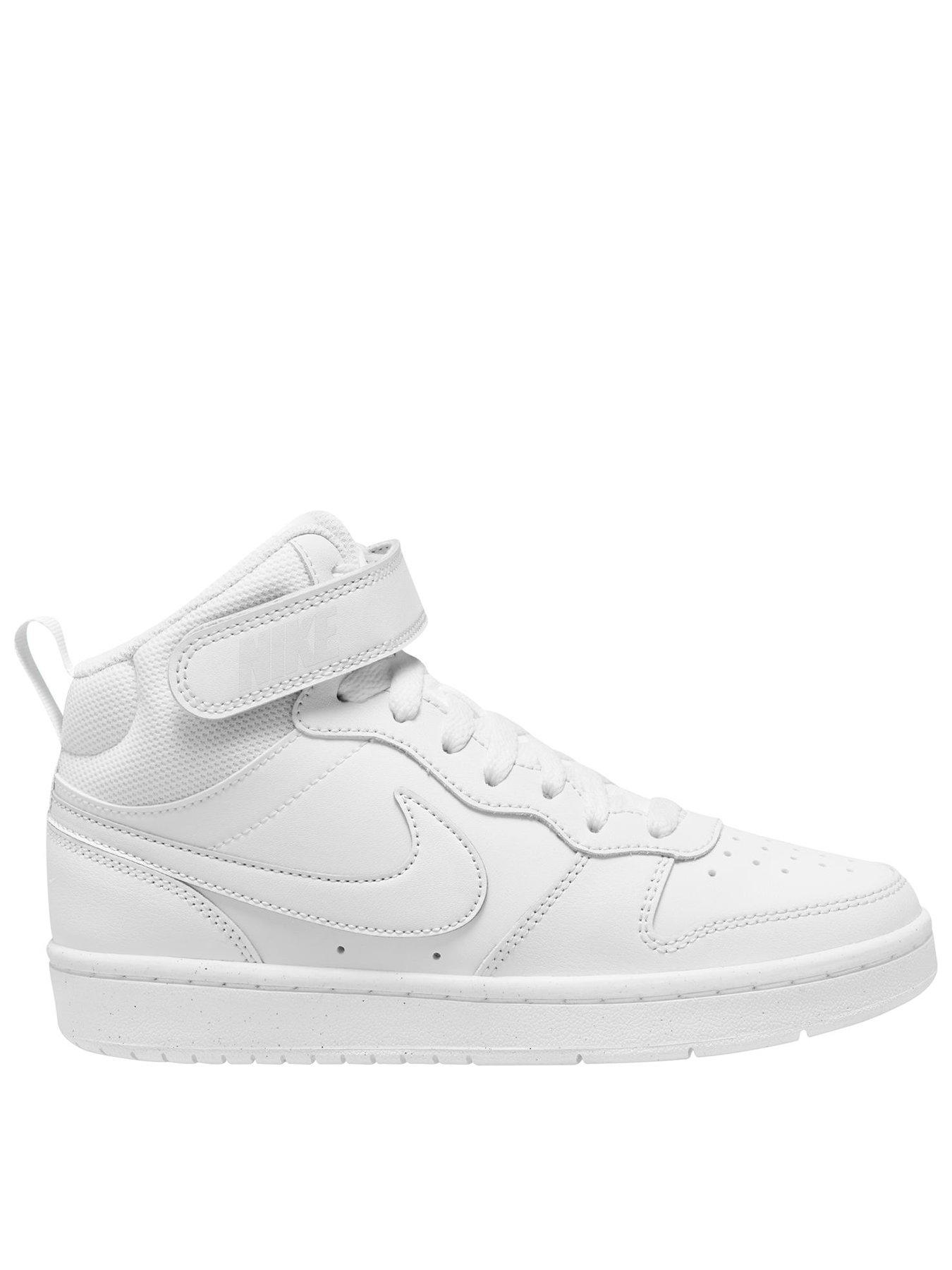 Nike Big Kids Court Borough Mid 2 Shoes - White