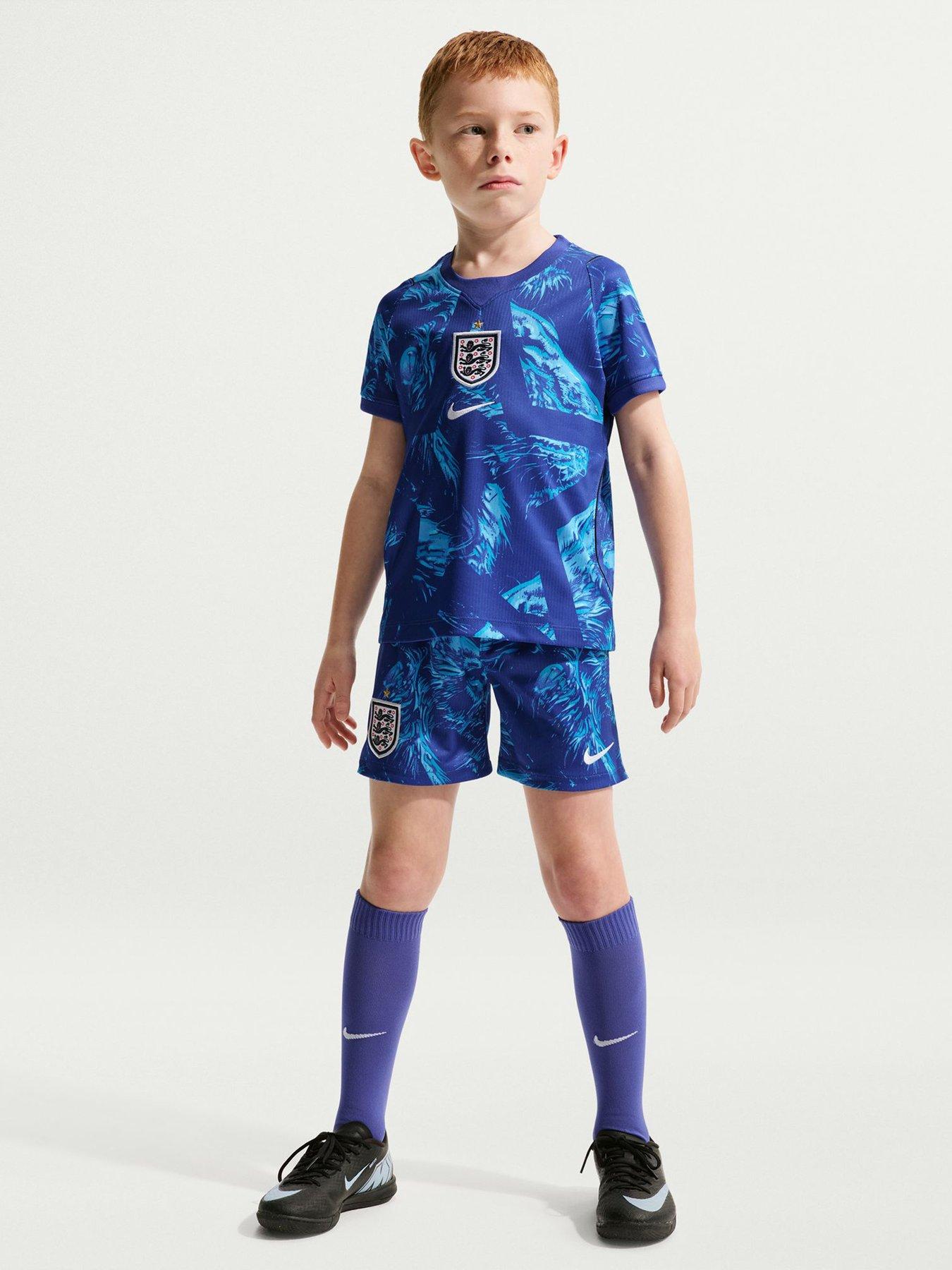 Nike Younger Kids England 2026 Dri-FIT Stadium Goalkeeper Kit – Blue