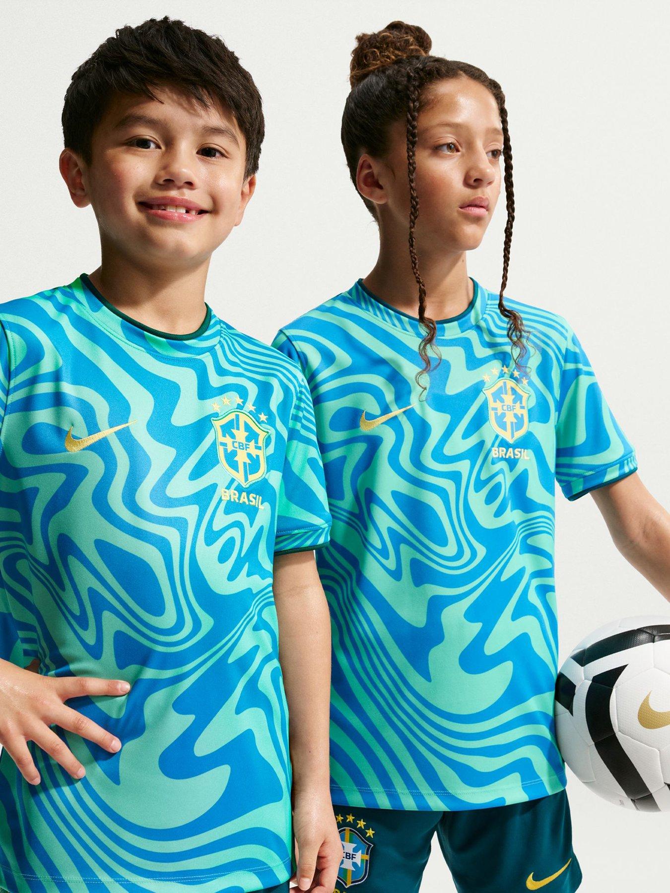 Nike Older Kids Brazil 2026 Pre-Match Shirt - Blue