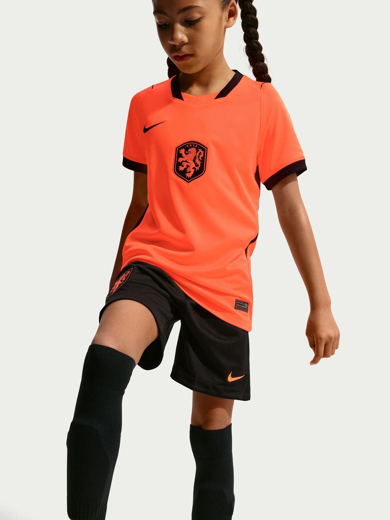 Nike Older Kids Netherlands 2026 Dri-FIT Stadium Home Shirt – Orange