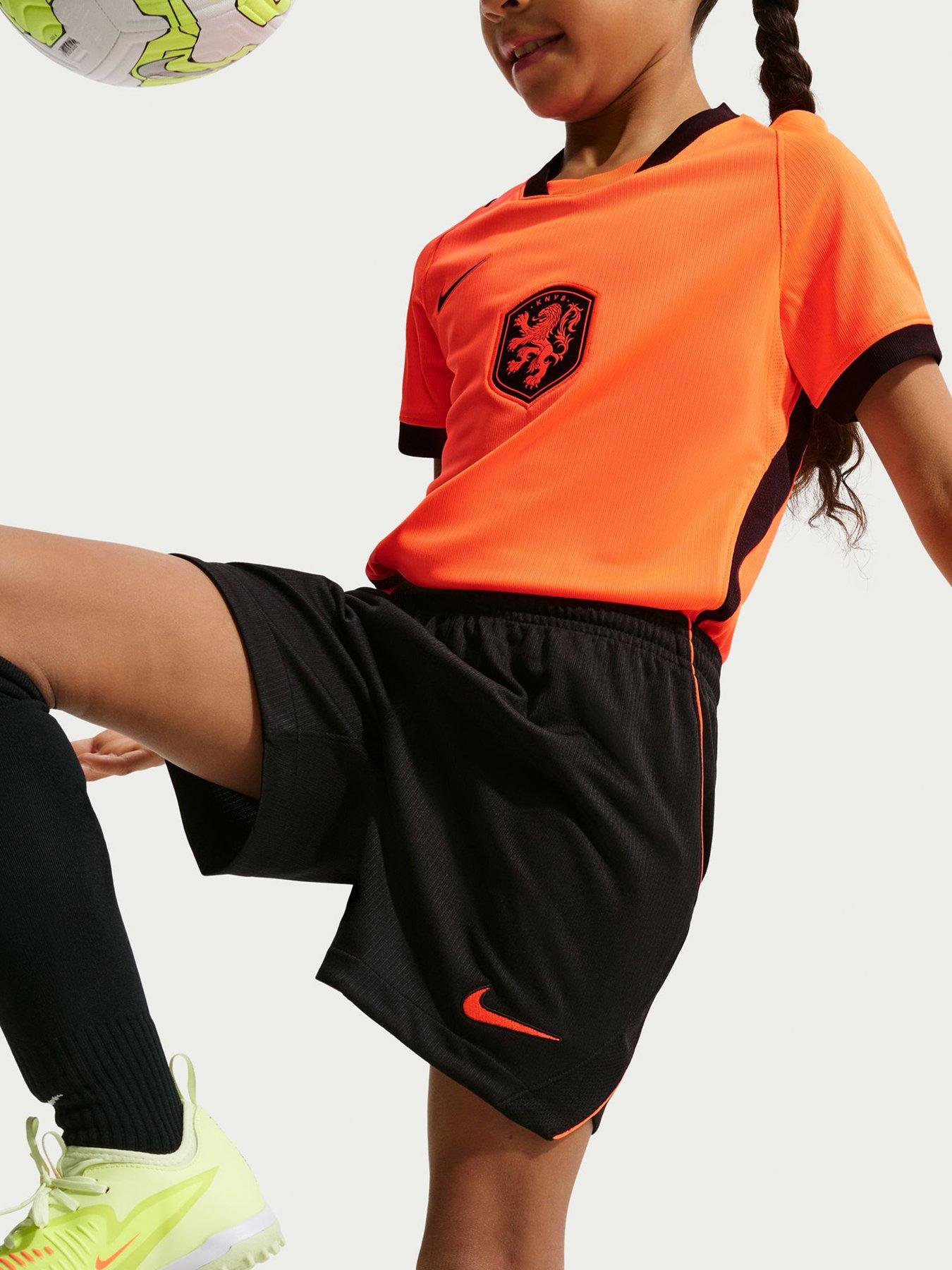 Nike Older Kids Netherlands 2026 Dri-FIT Stadium Home Shorts – Black